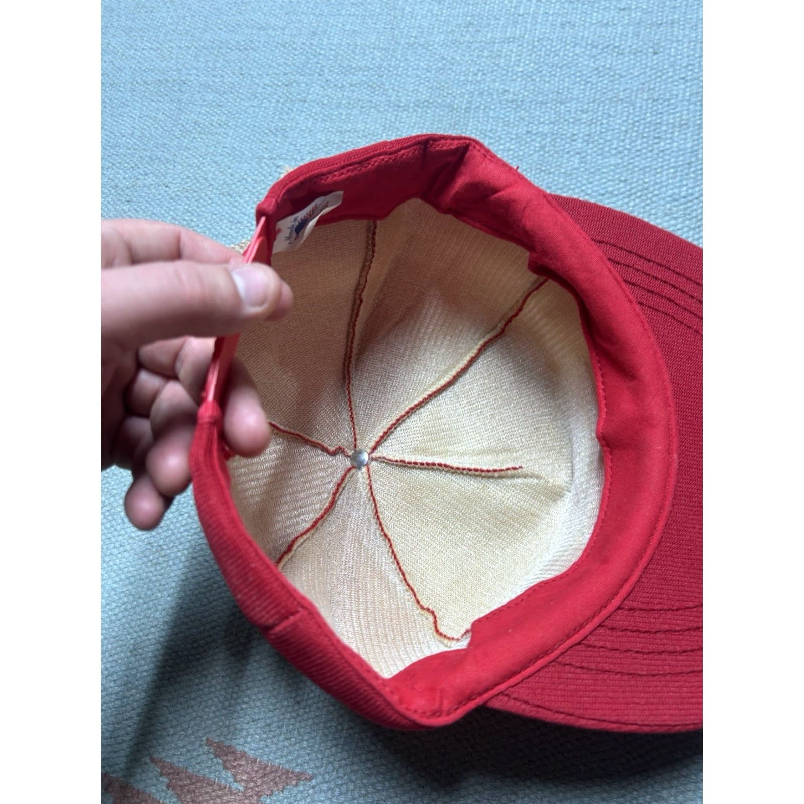 Vintage VINTAGE 80s SnapBack Hat Cap Premarc Concrete Construction USA Made Full Foam Red Adjustable Men USA SnapBack Hat Size ONE SIZE - 7 Thumbnail