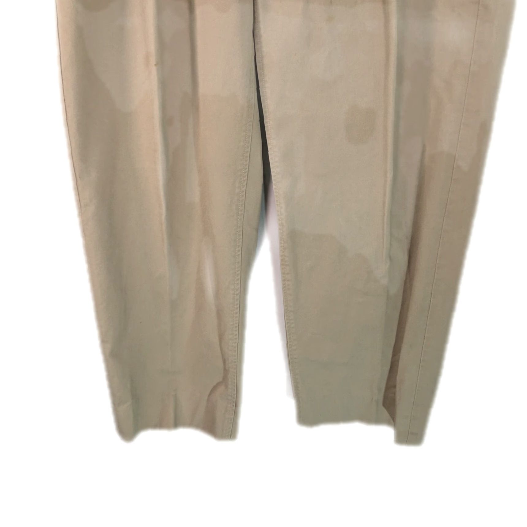 Vintage Lincs David Chu Mens Dress Pants Beige Flat Front Pleated 36X32 Size US 36 / EU 52 - 3 Thumbnail