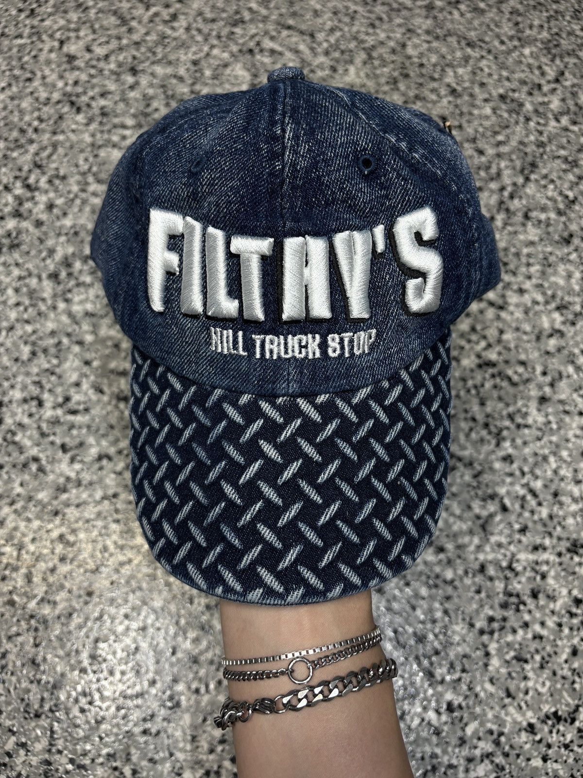 Billy Hill Billy Hill X F1lthy “Filthy Hill” Diamond Plated Denim Hat Size ONE SIZE - 1 Thumbnail