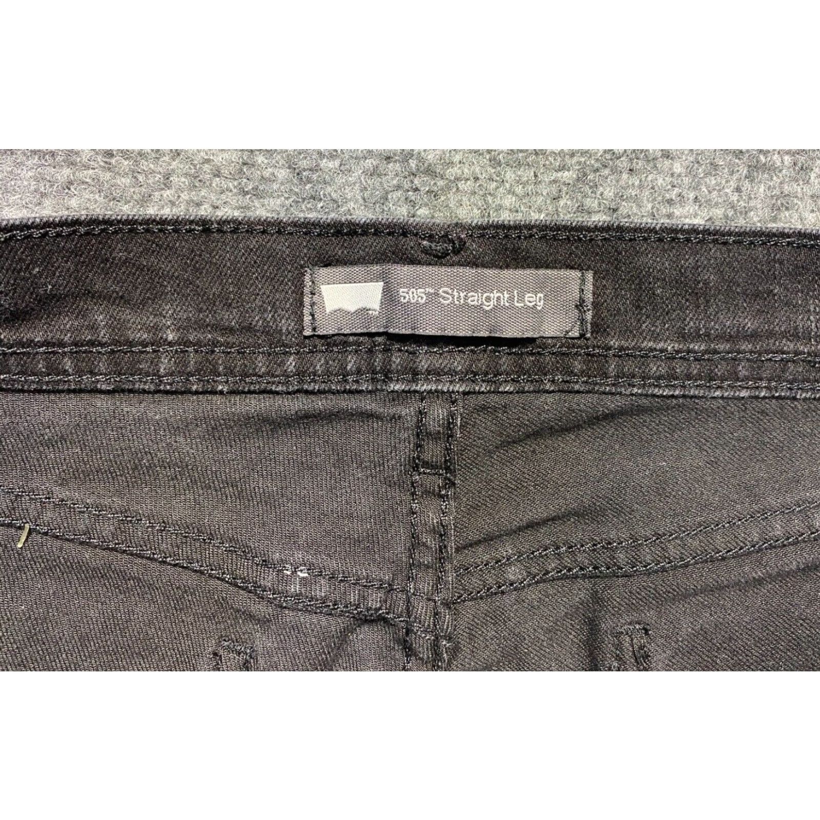 Levi's Levi's Jeans 505 Straight Men's? Women's 10 M Black Stretch Mid Rise Denim 5-Pocket Regular Inseam 30 - Levi's 505 Size 30" / US 8 / IT 44 - 4 Thumbnail