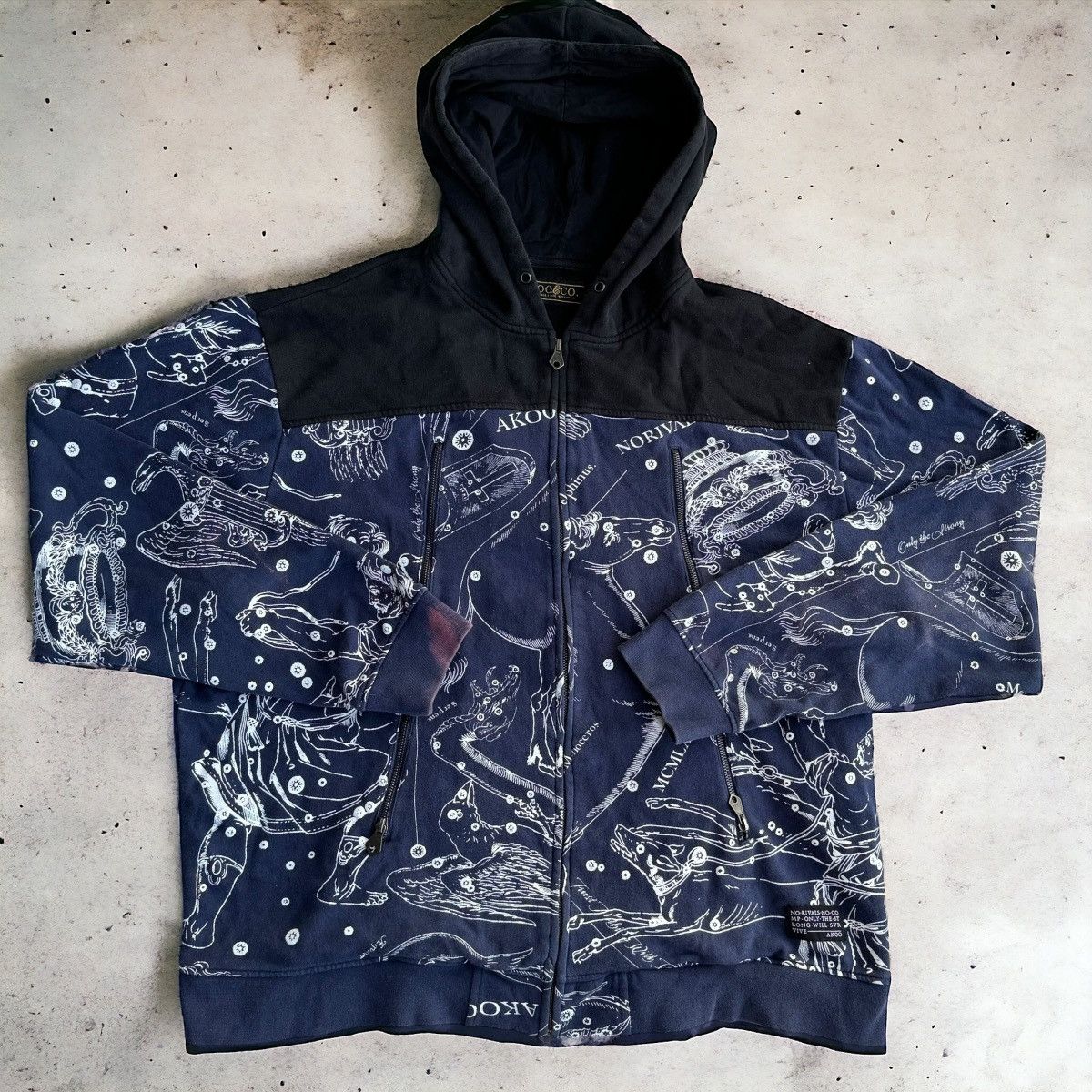AKOO × Southpole × Vintage AKOO AOP Stars Constellations Y2K Skater Hoodie Southpole Size US XXL / EU 58 / 5 - 2 Thumbnail
