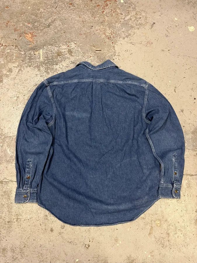 Designer × Vintage × Yves Saint Laurent 1990s Yves Saint Laurent Blue Denim Shirt Size US M / EU 48-50 / 2 - 4 Thumbnail