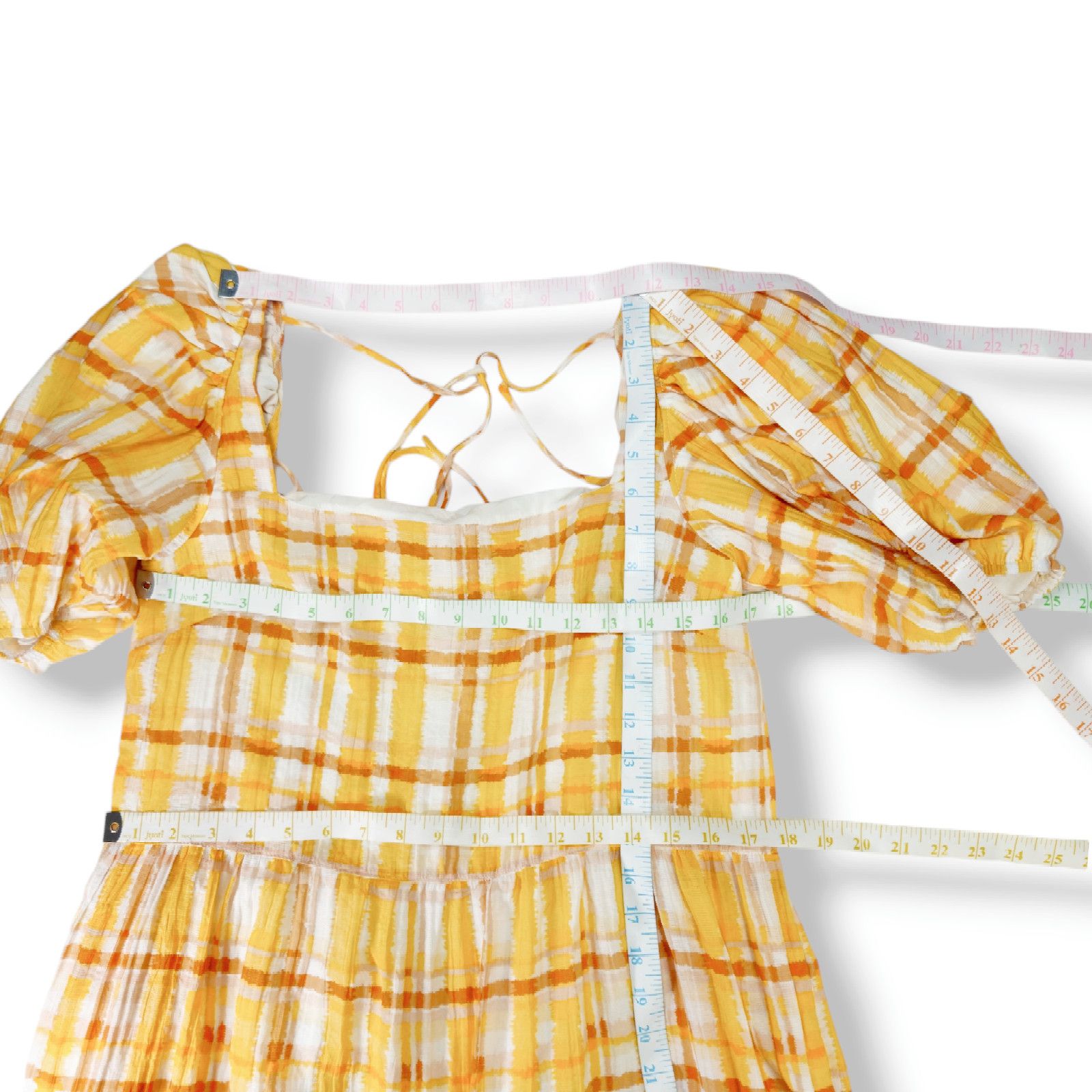 ASTR The Label ASTR The Label Ilana Puff Sleeve Tiered Midi Dress Plaid M Size M / US 6-8 / IT 42-44 - 10 Thumbnail