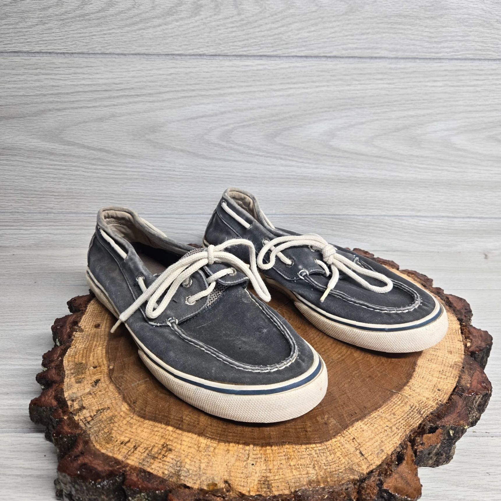 Sperry Sperry Top Sider Shoes Gray Canvas Adult Men 10.5 M Casual Sneakers Gray, White Logo Classic Modern Mens Size US L / EU 52-54 / 3 - 2 Thumbnail