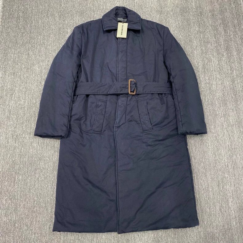 Balenciaga Balenciaga size 44 Blue cotton coat jacket Size L / US 10 / IT 46 - 1 Thumbnail