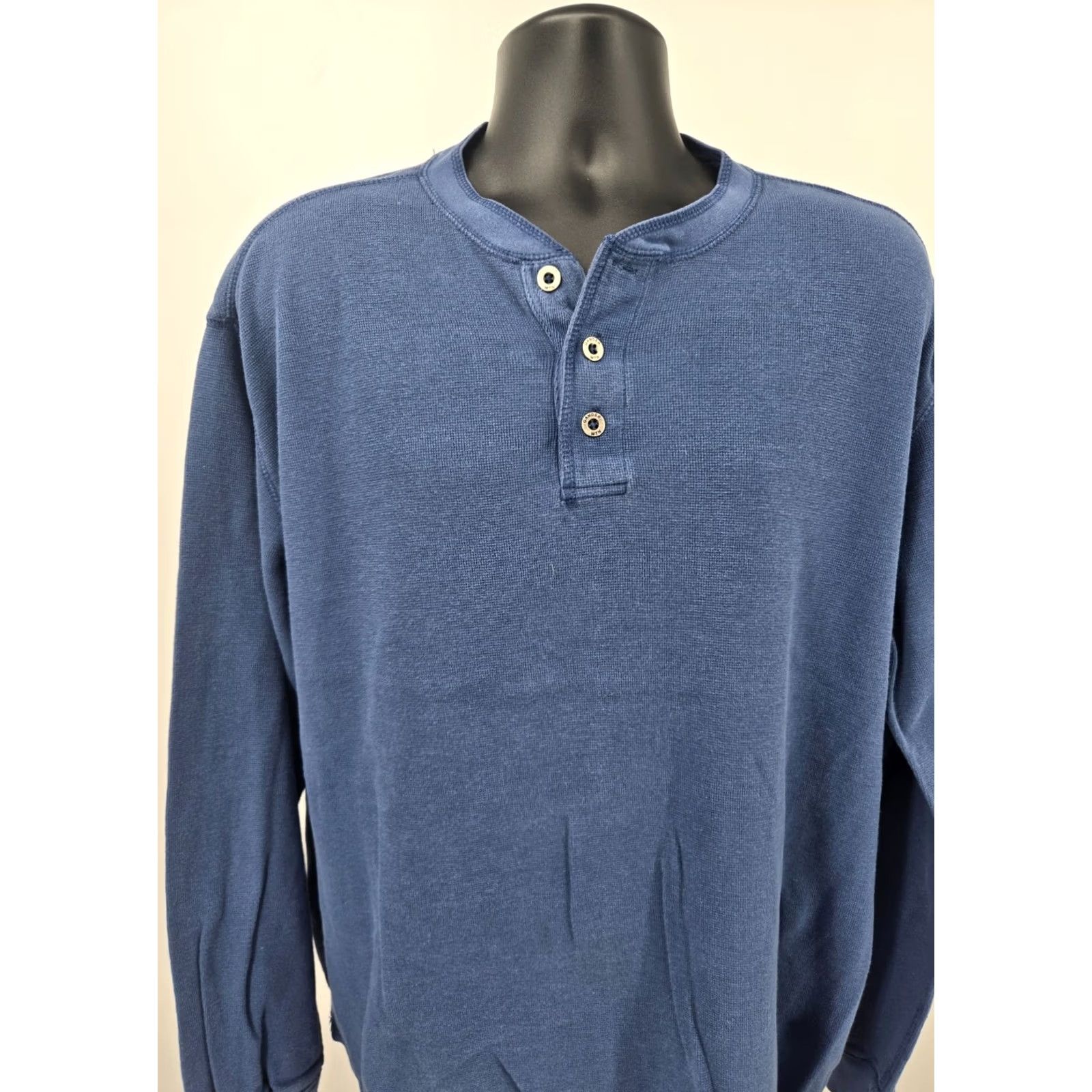 Vintage Gander Mtn T-Shirt XL Blue Long Sleeve Men Shirt Outdoor Camping Hiking Crew Neck Cotton Polyester Knit Logo Casual Solid Size US XL / EU 56 / 4 - 2 Thumbnail