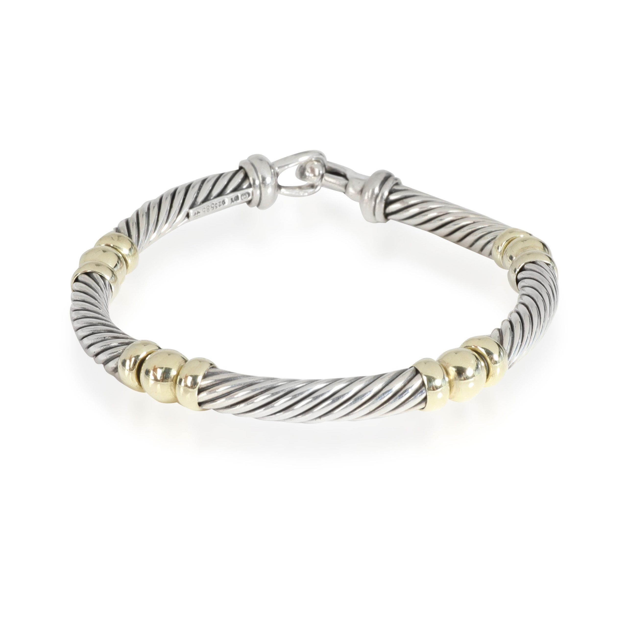 image of David Yurman Metro Bracelet In 14K Yellow Gold/sterling Silver, Women's