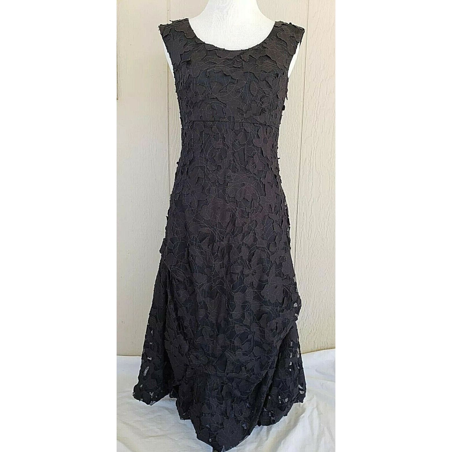 Designer Sleeveless Little Black Dress Paris France 38 US S Applique Size S / US 4 / IT 40 - 10 Thumbnail