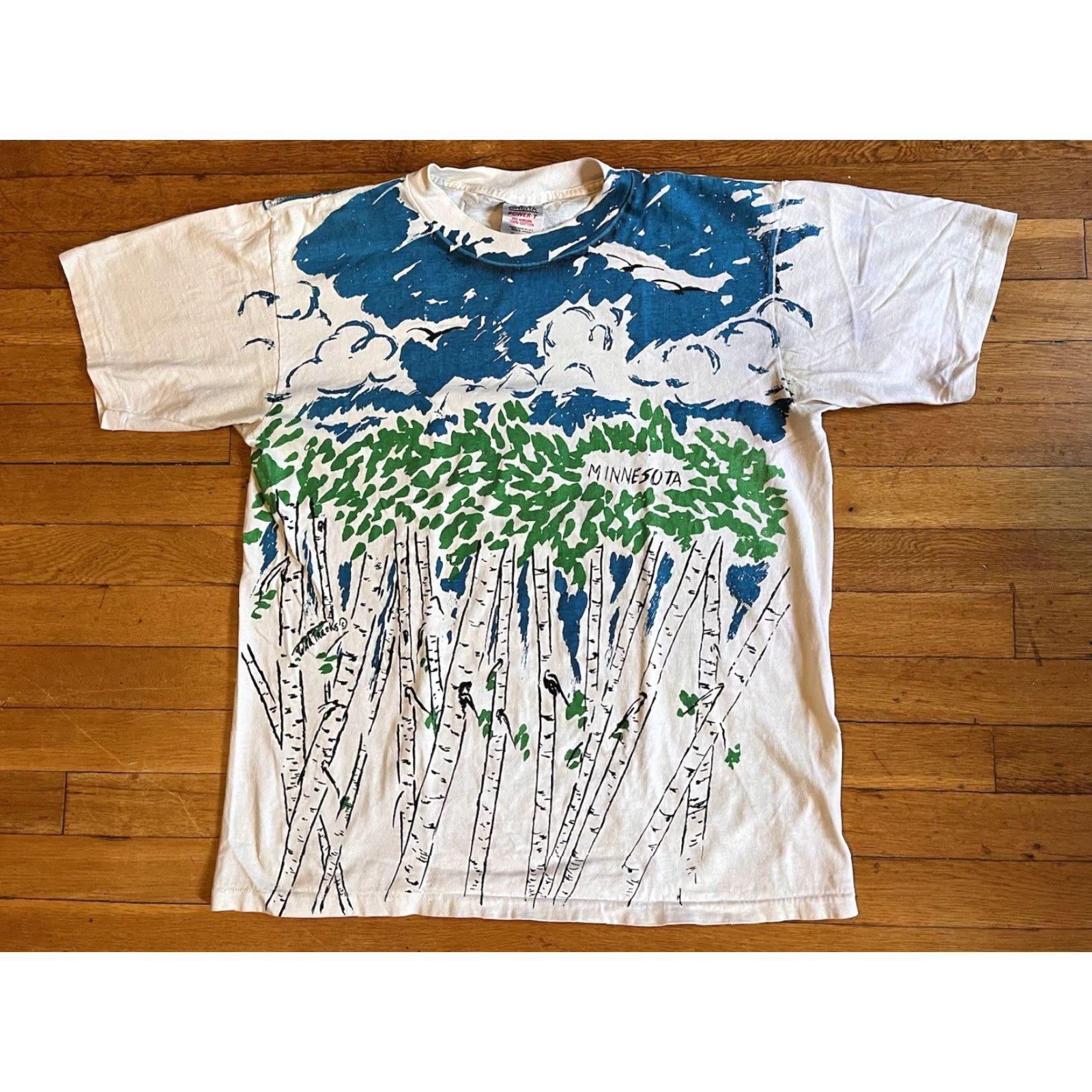Vintage VINTAGE Minnesota Forrest All Over Print Shirt Men’s XL Single Stitch 80s Size US XL / EU 56 / 4 - 2 Thumbnail