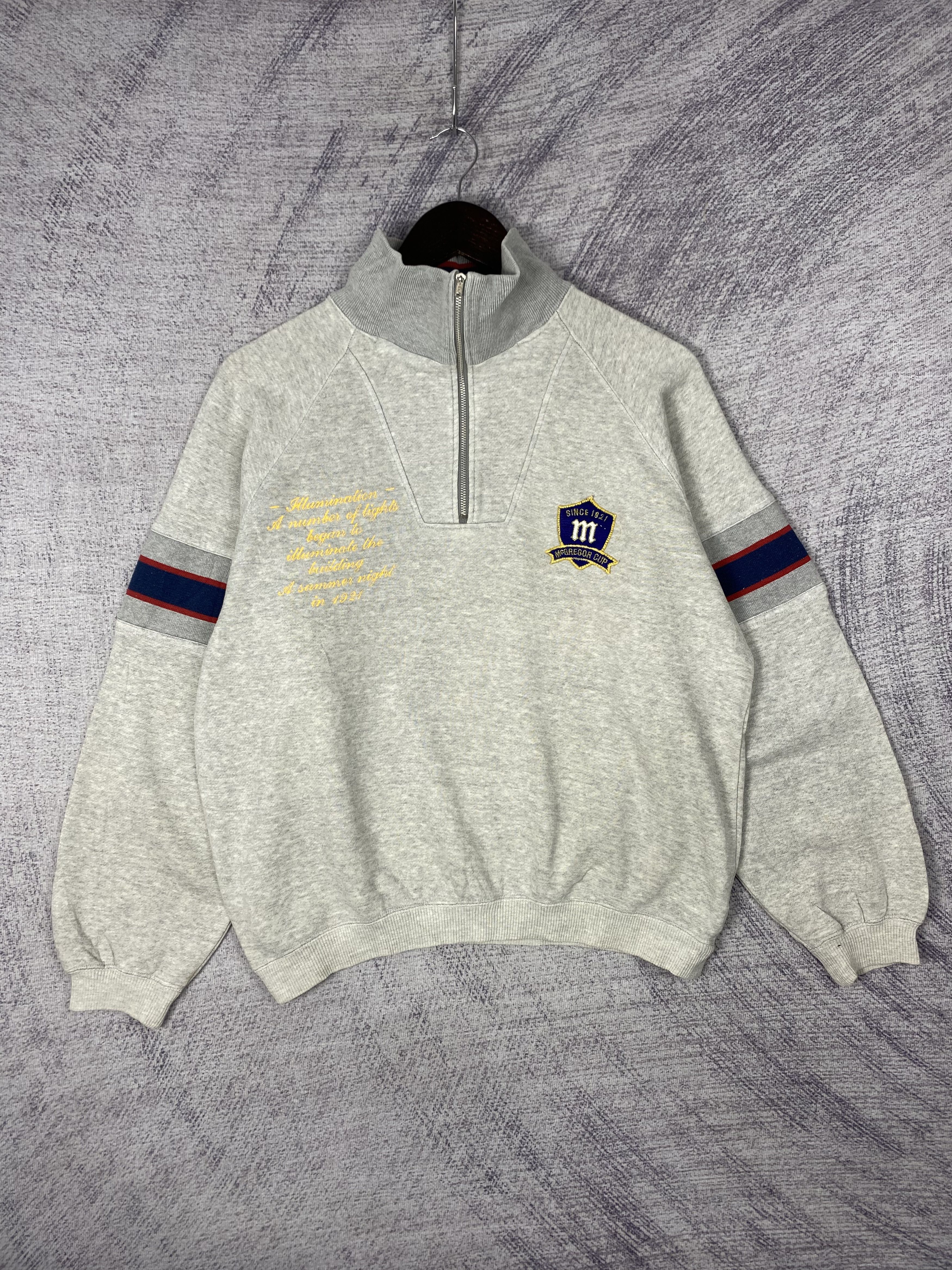 McGregor Vintage Mc Gregor Halfzipper Long Sleeve Sweatshirts Size US L / EU 52-54 / 3 - 1 Thumbnail