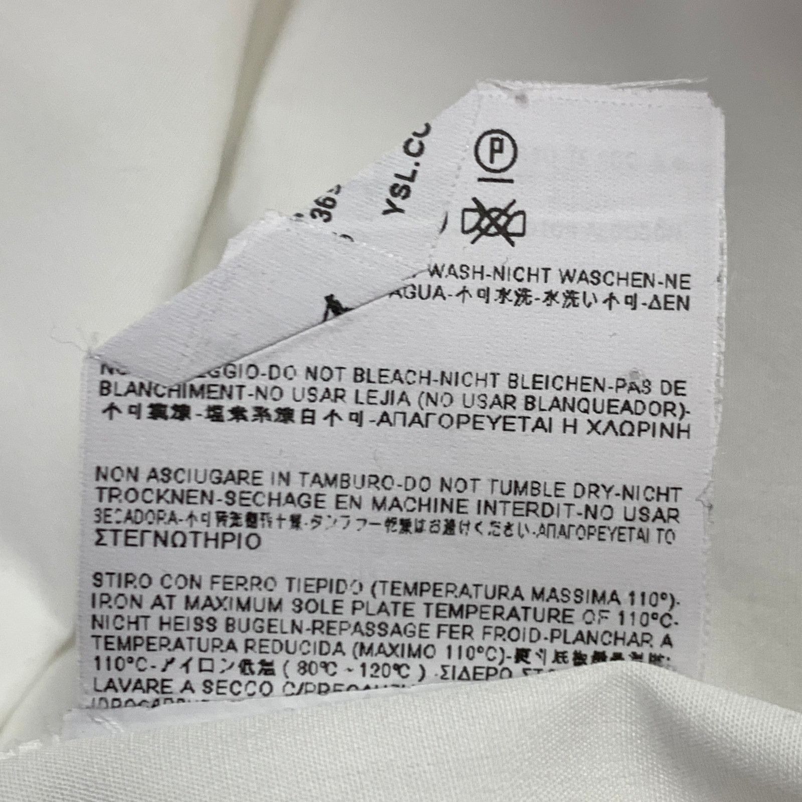 Saint Laurent Paris SAINT LAURENT Size 4 White Cotton Button Up Shirt Size S / US 4 / IT 40 - 8 Thumbnail