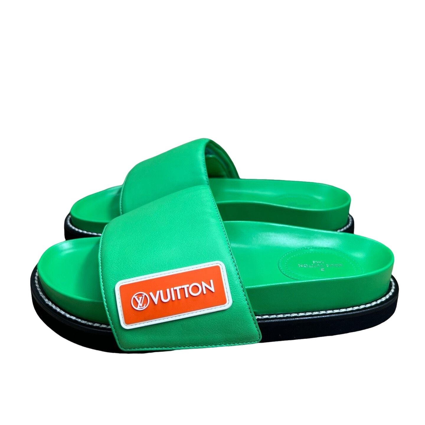 Louis Vuitton Louis Vuitton Green Comfort Sandals Size 38 Size US 8 / IT 38 - 1 Thumbnail