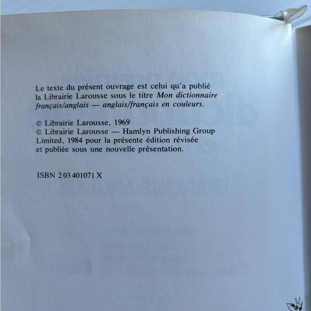 Designer Illustrated Larousse English-French Dictionary 1969 Edition Size ONE SIZE - 3 Thumbnail