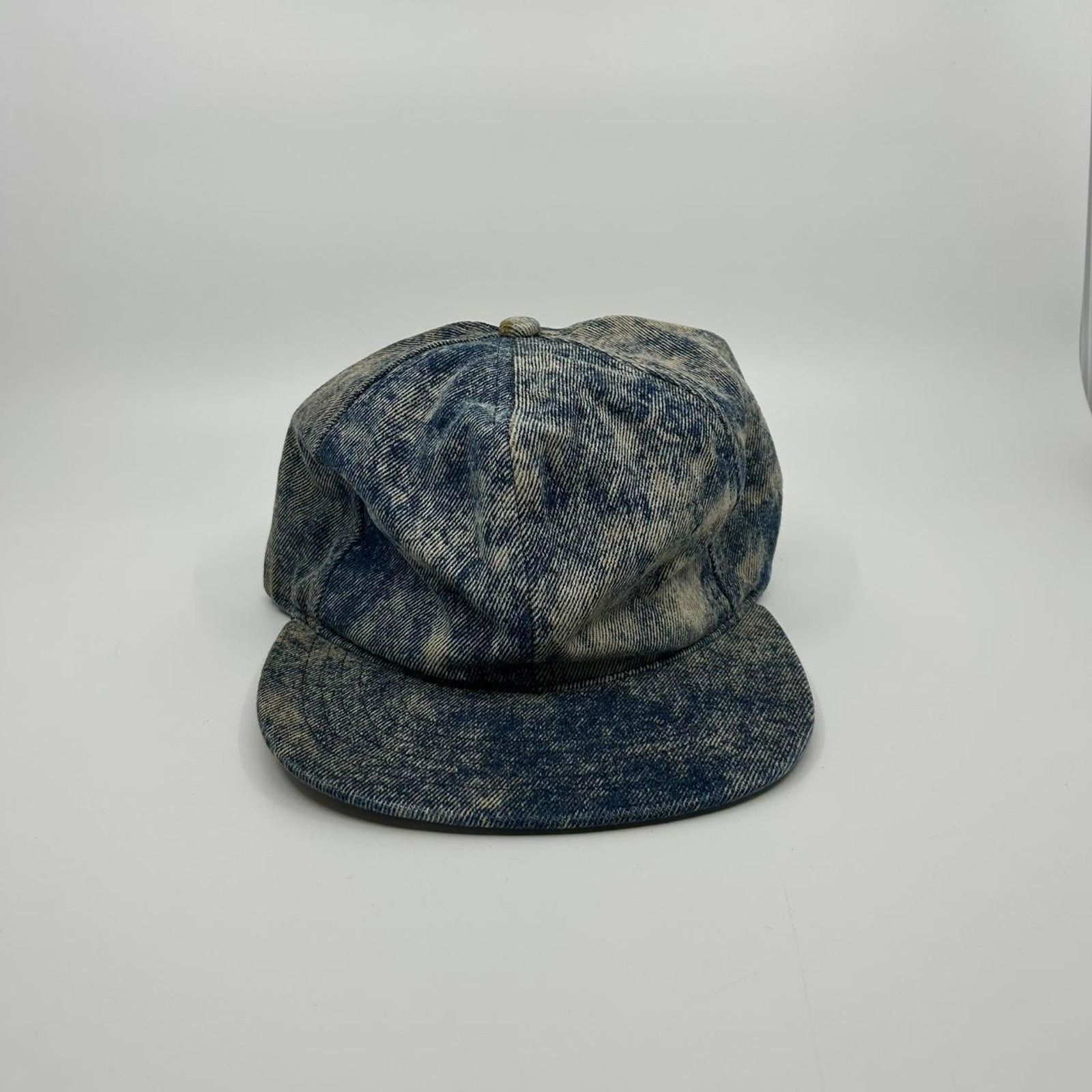Other VTG Blue acid wash denim cotton cap Size ONE SIZE - 1 Thumbnail