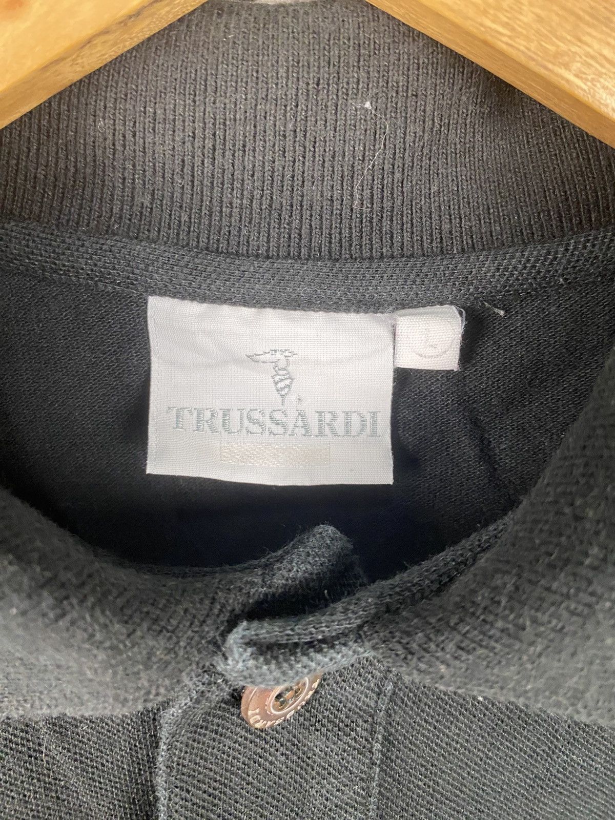 Trussardi VINTAGE Trussardi Made In Italy Grey Logo Polo Shirt Size US L / EU 52-54 / 3 - 5 Thumbnail