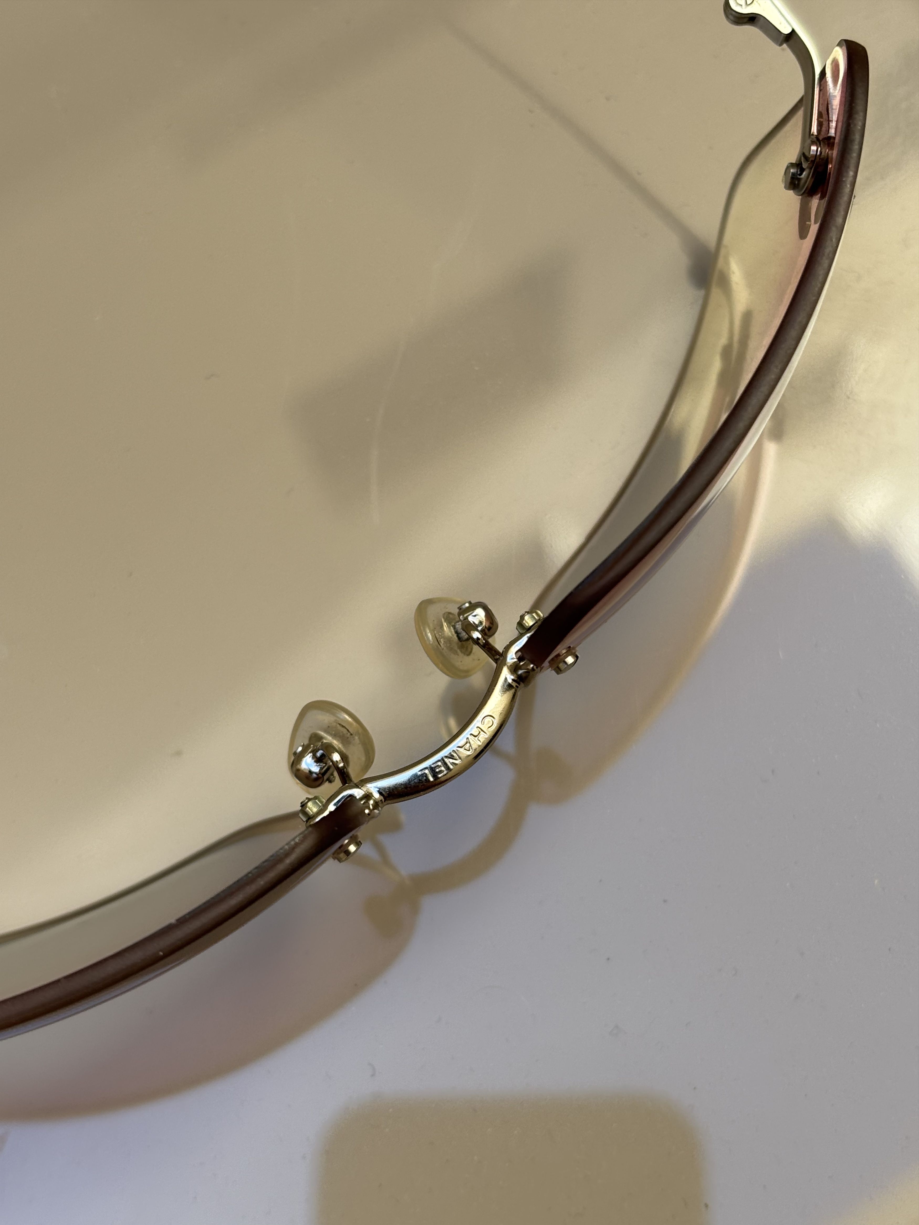 Chanel Chanel Sunglasses 4017 D CC Rhinestone Logo Rimless Size ONE SIZE - 4 Thumbnail
