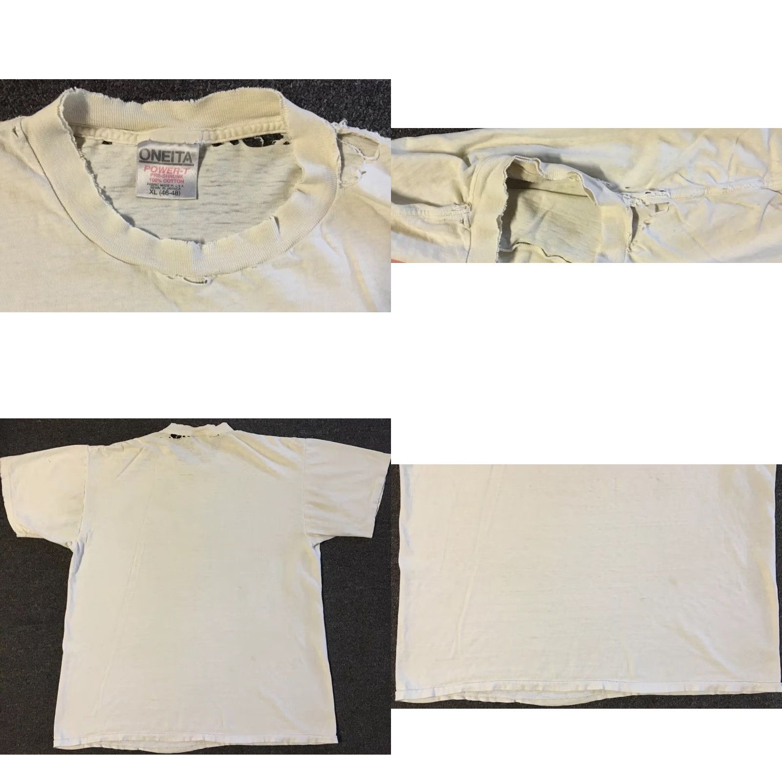 Vintage VINTAGE US Air Force Shirt XL Distressed Thrashed Eagle 90s Military Army Grunge Single Stitch Men T-Shirt White Crew Neck Short Sleeve Graphic Tee Size US XL / EU 56 / 4 - 9 Thumbnail