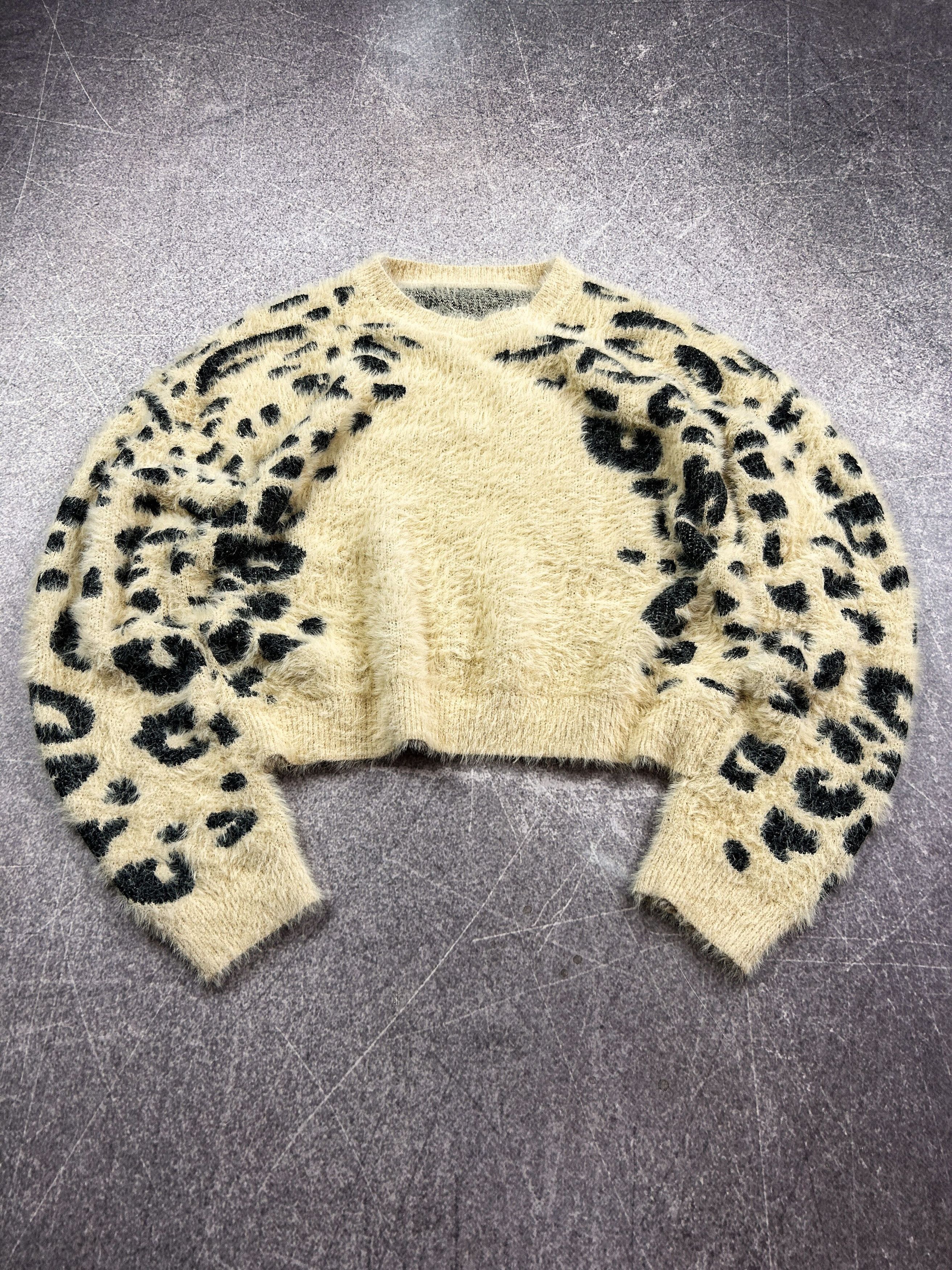 Vintage Vintage Y2K Mohair Teddy Grass Cropped Sweater Cutie Style Size US M / EU 48-50 / 2 - 1 Thumbnail