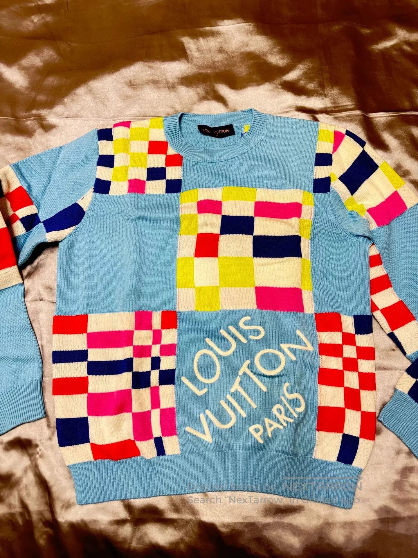 Louis Vuitton louis vuitton color block logo knit sweater. Size L / US 10 / IT 46 - 1 Thumbnail