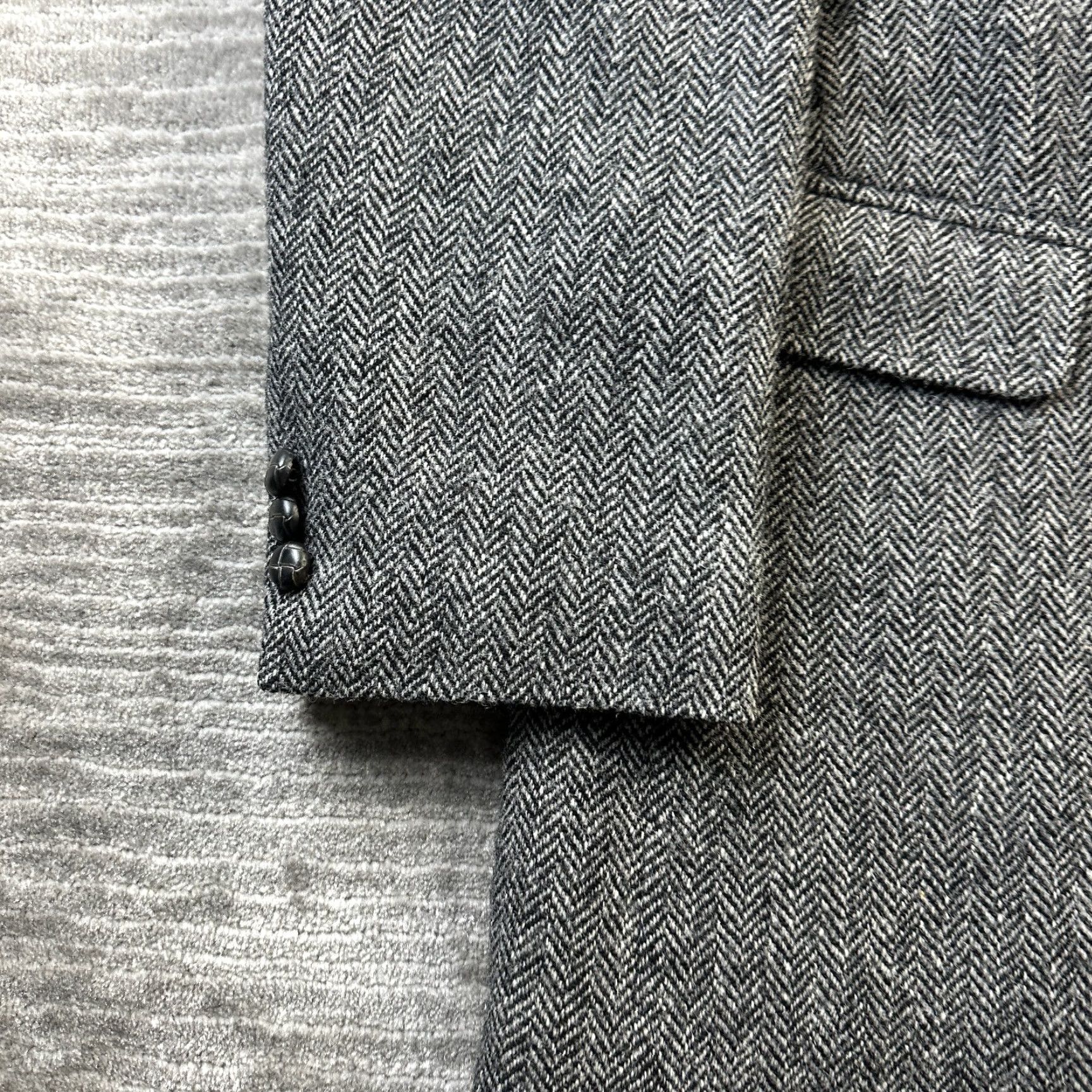 Harris Tweed VINTAGE Harris Tweed Jacket Mens 42L Herringbone Wool Blazer Sport Coat Size 42R - 4 Thumbnail