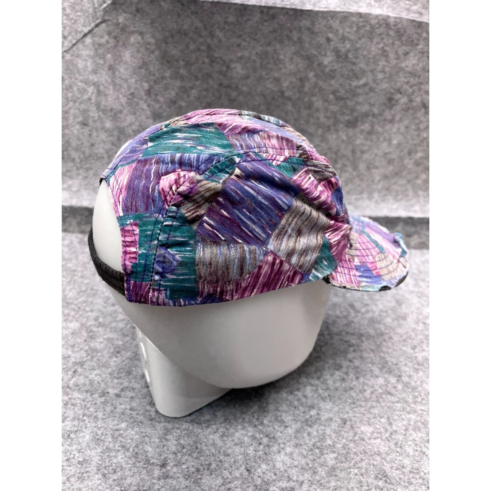 Vintage VINTAGE Brindar Design Hat OS Purple 90s Look Elastic Made US Womens Size ONE SIZE - 7 Thumbnail
