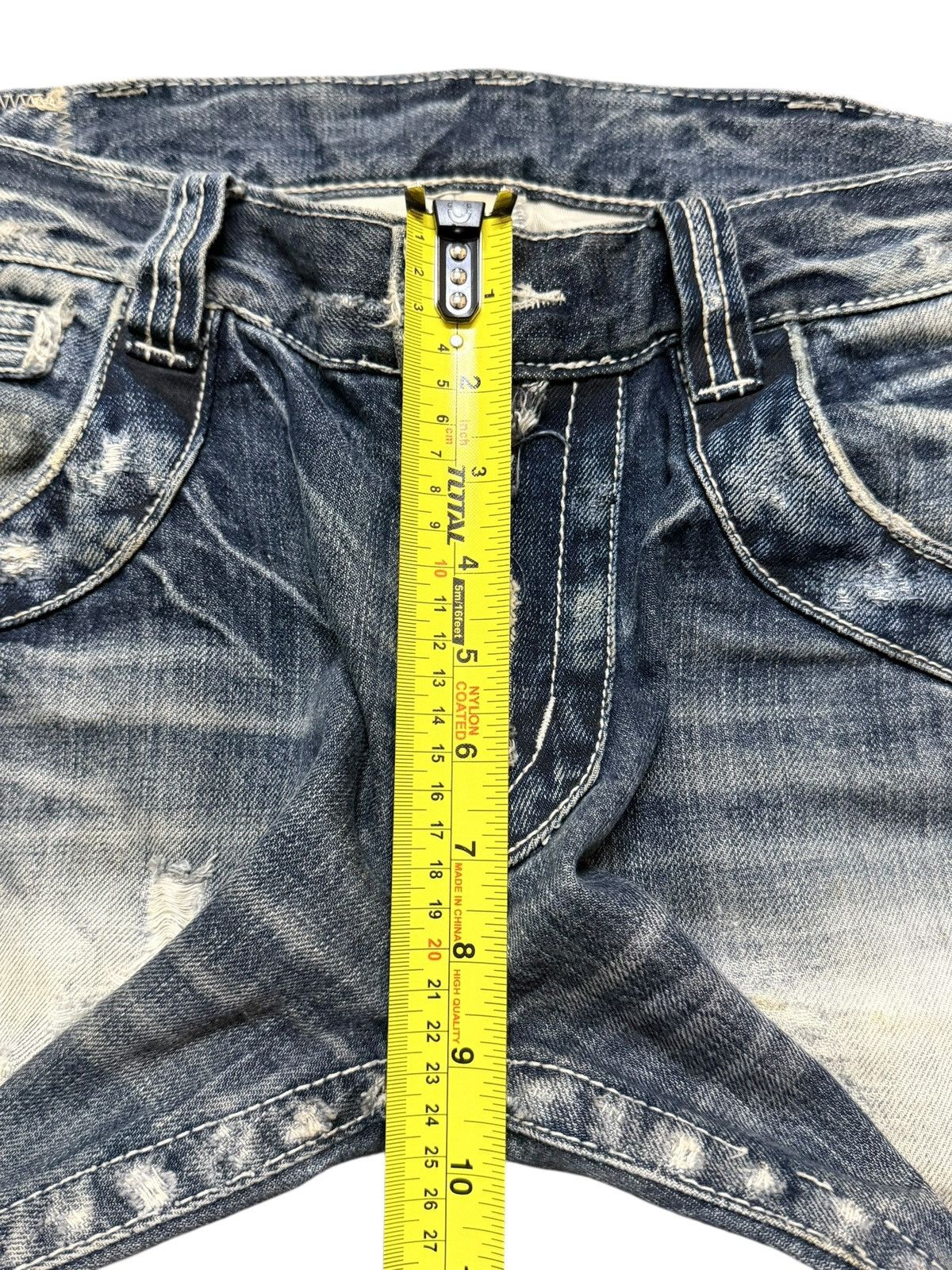 Tornado Mart Vintage Y2K Faded Wash Avant Garde Style Distressed Bootcut Size US 32 / EU 48 - 14 Thumbnail