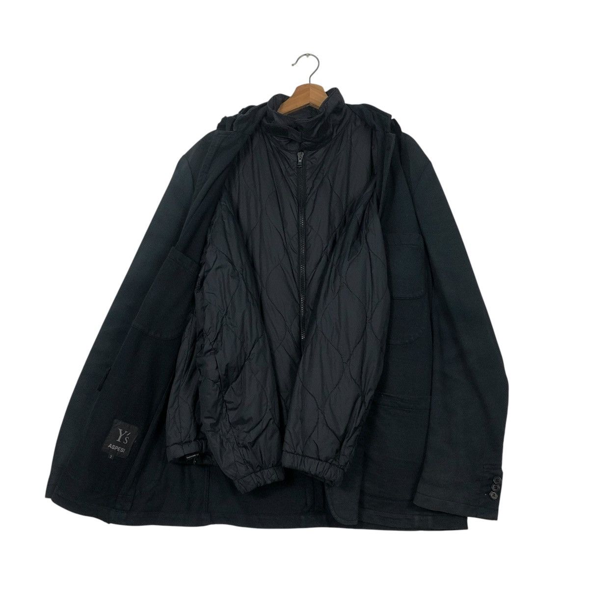 Yohji Yamamoto 🔥VINTAGE Y’S ASPESI YOHJI YAMAMOTO DOUBLE LAYER BIKER JACKET Size US M / EU 48-50 / 2 - 1 Thumbnail