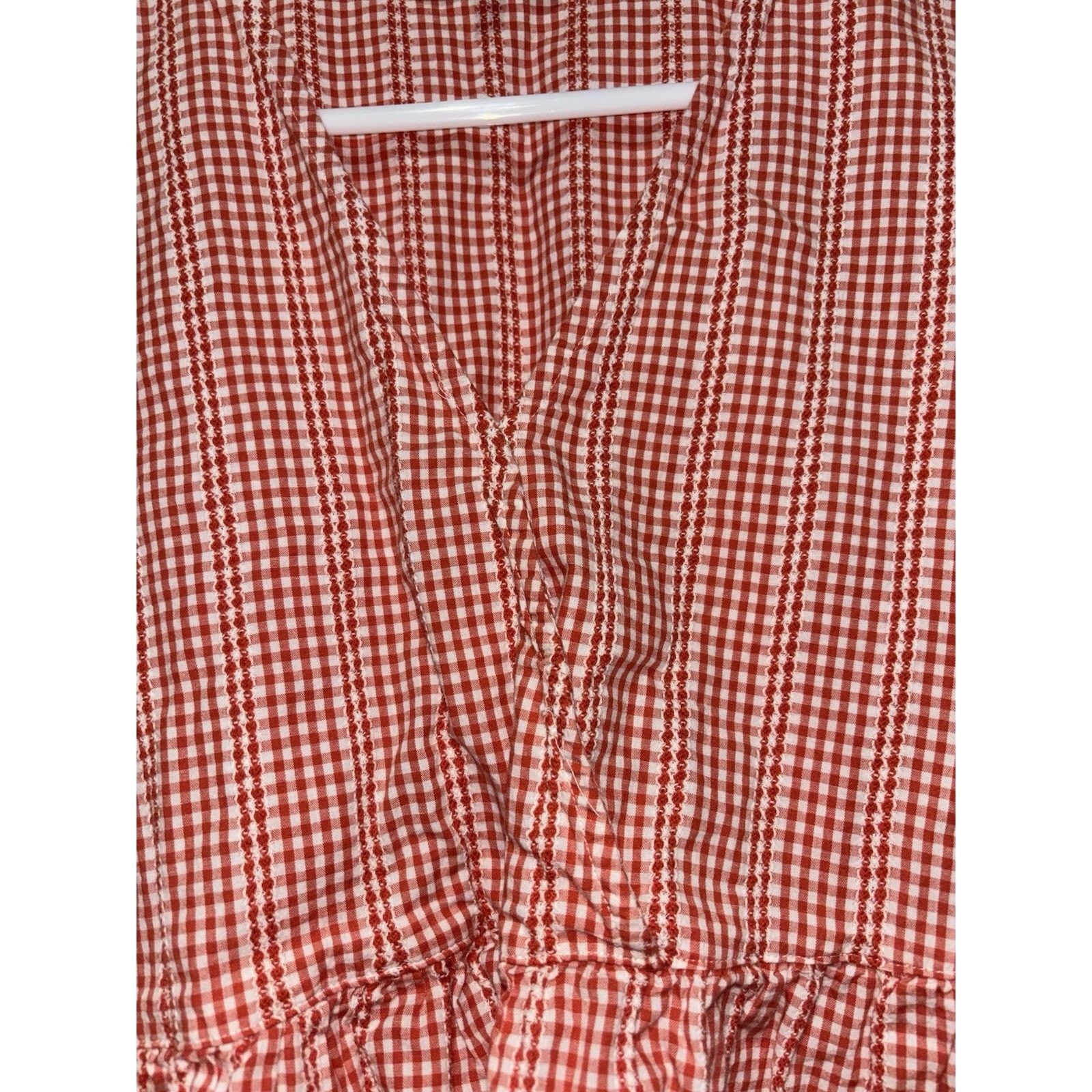 Madewell Madewell Women’s Top Red White Plaid Medium Size M / US 6-8 / IT 42-44 - 5 Thumbnail