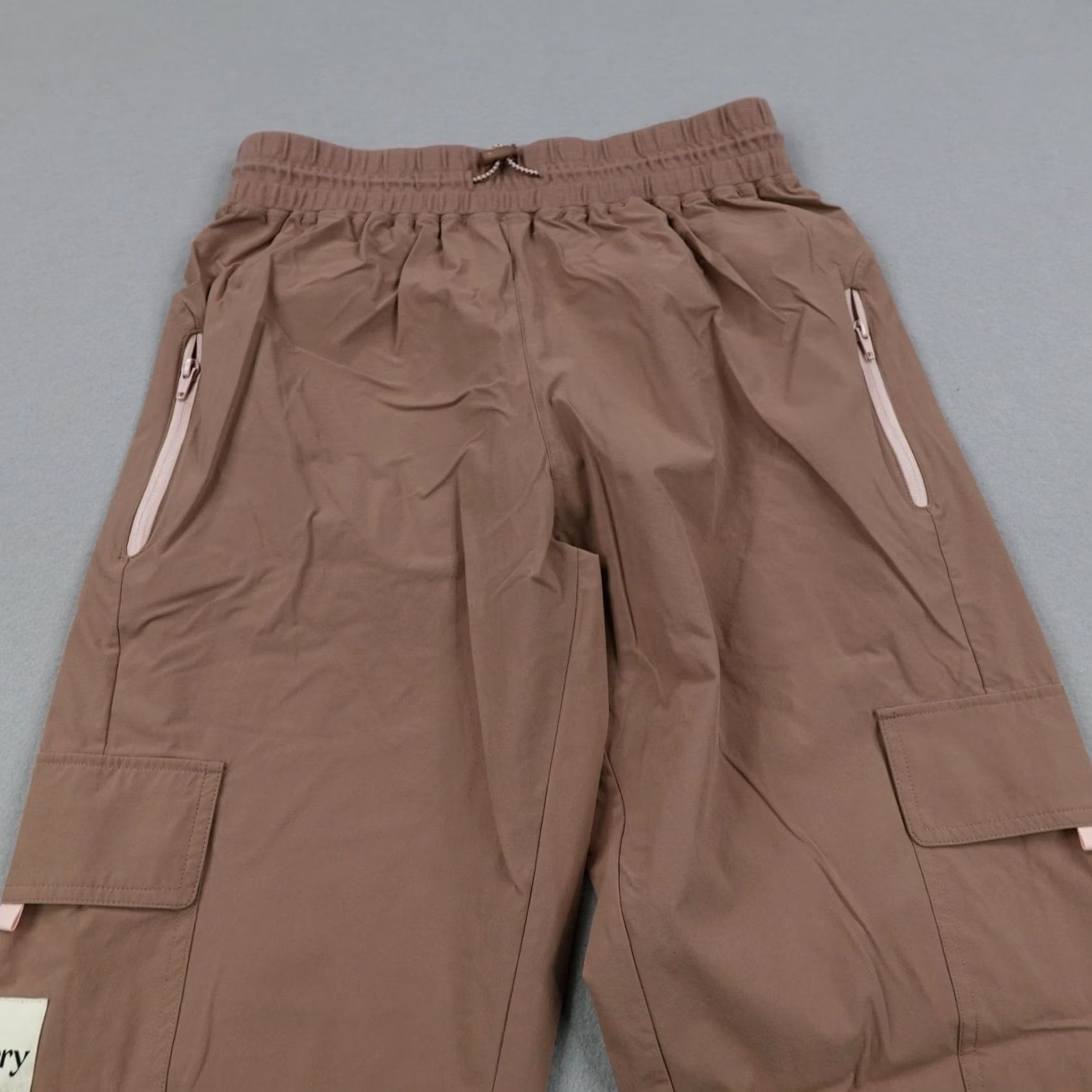 Vintage Wondery Pants Womens Medium Pink Brown Cargo Joggers Lightweight Performance Size 32" / US 10 / IT 46 - 2 Thumbnail