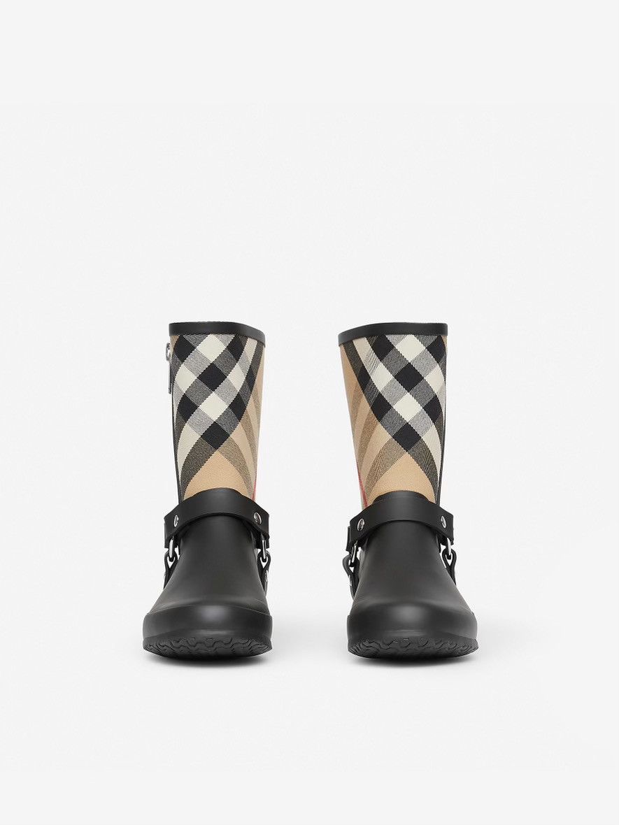 Burberry Burberry Strap Detail House Check Rubber Rain Boots Size US 5 / IT 35 - 3 Thumbnail