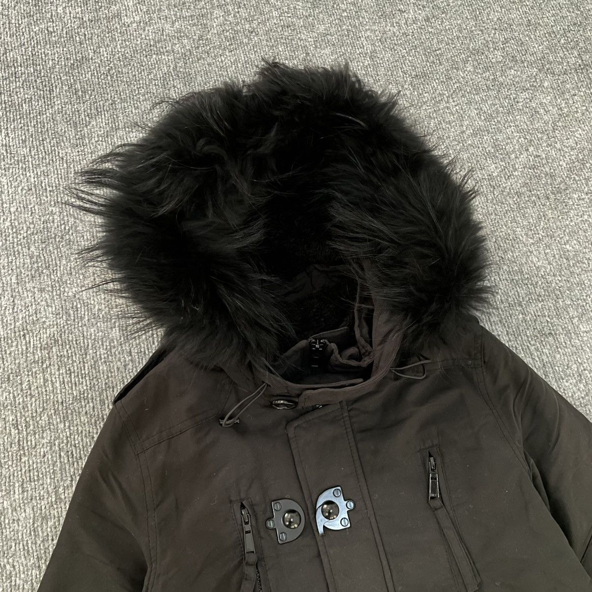 Japanese Brand Japanese SLY Black Parka Racoon Hood Apocalypse Style Size US S / EU 44-46 / 1 - 3 Thumbnail