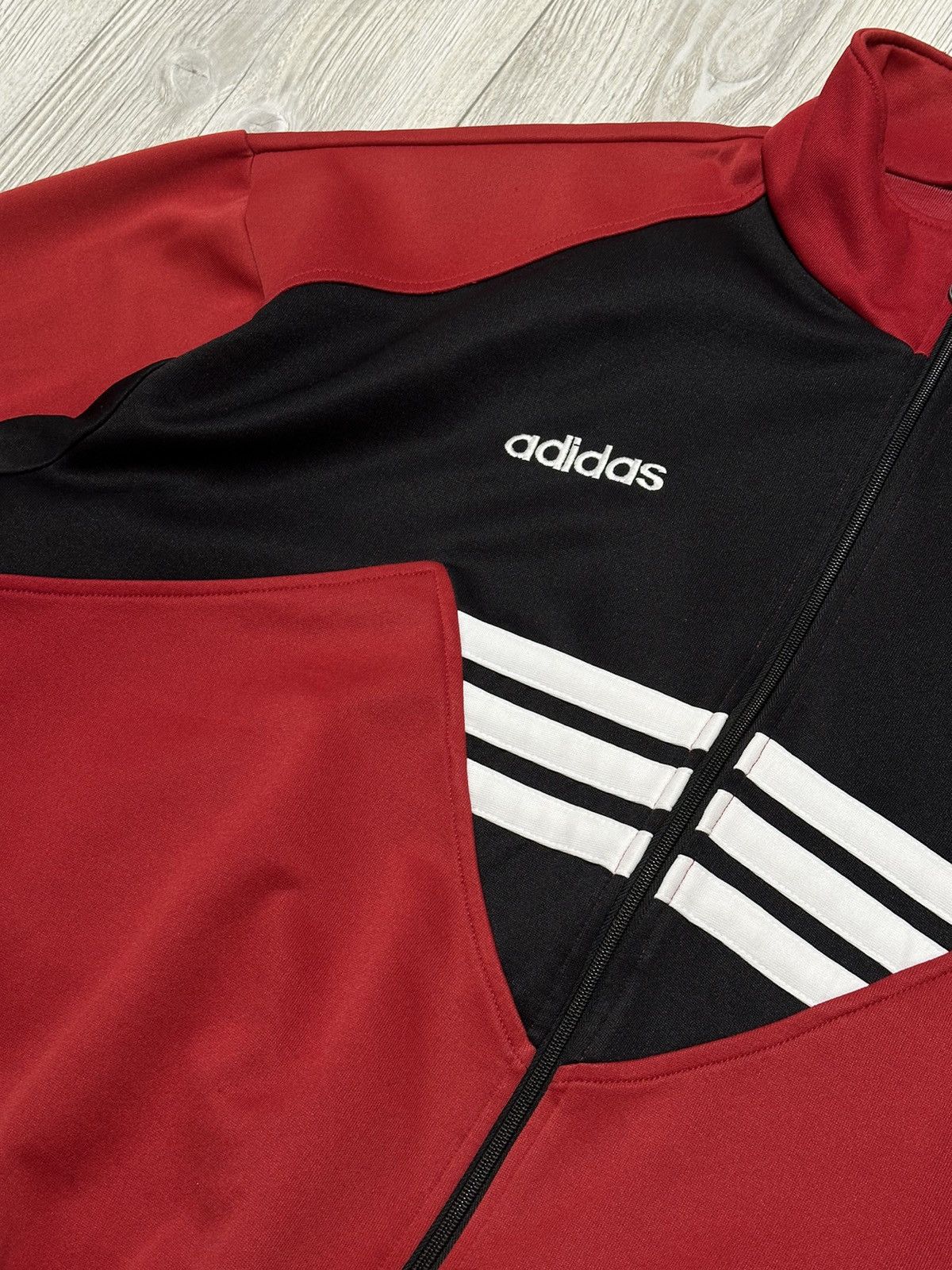 Vintage Vintage Adidas Track Jacket 90s Drill Y2K Size US M / EU 48-50 / 2 - 2 Thumbnail