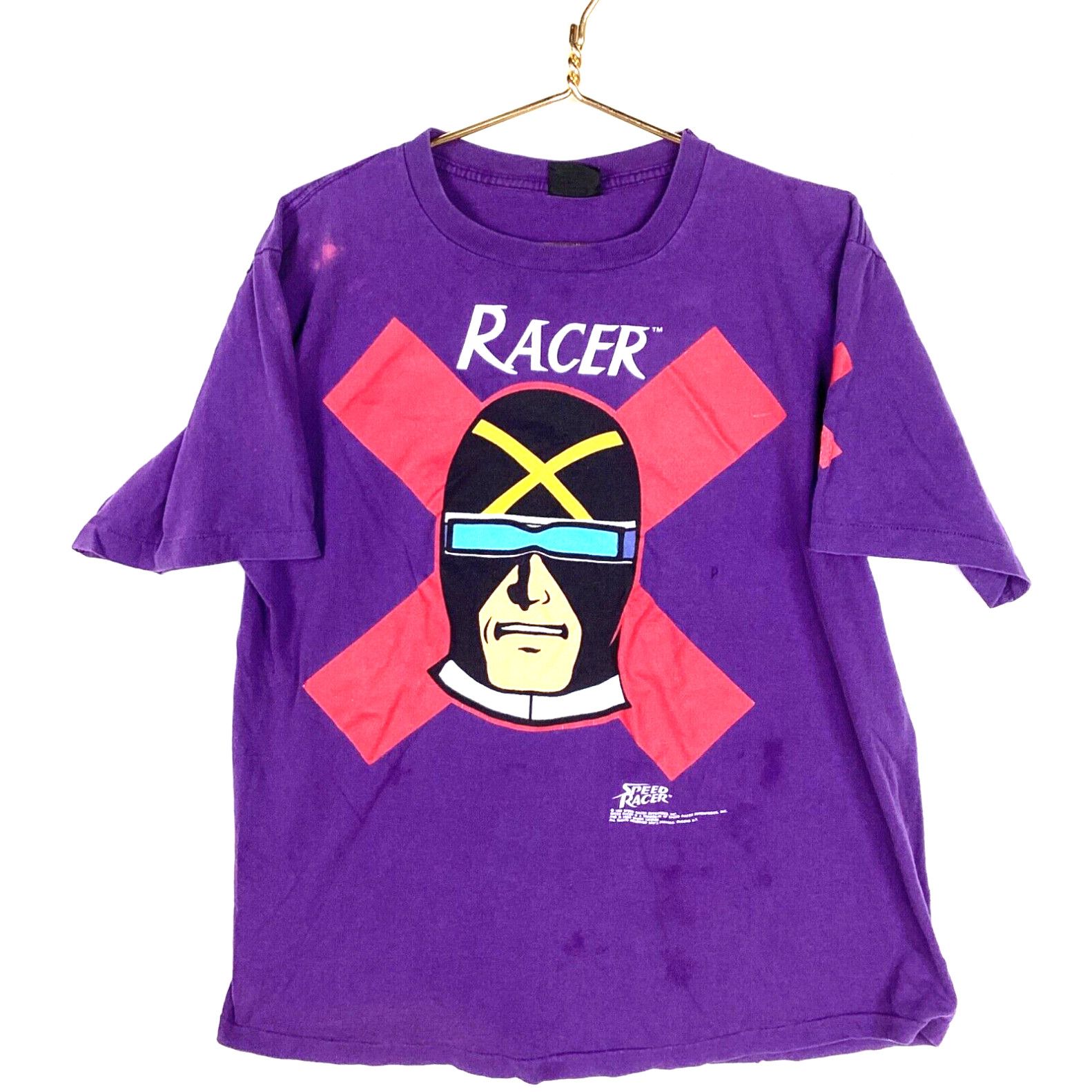 Image of Vintage Speed Racer X Changes T-Shirt Extra Large Purple 1992 Single Stitch 90's in White (Size XL)