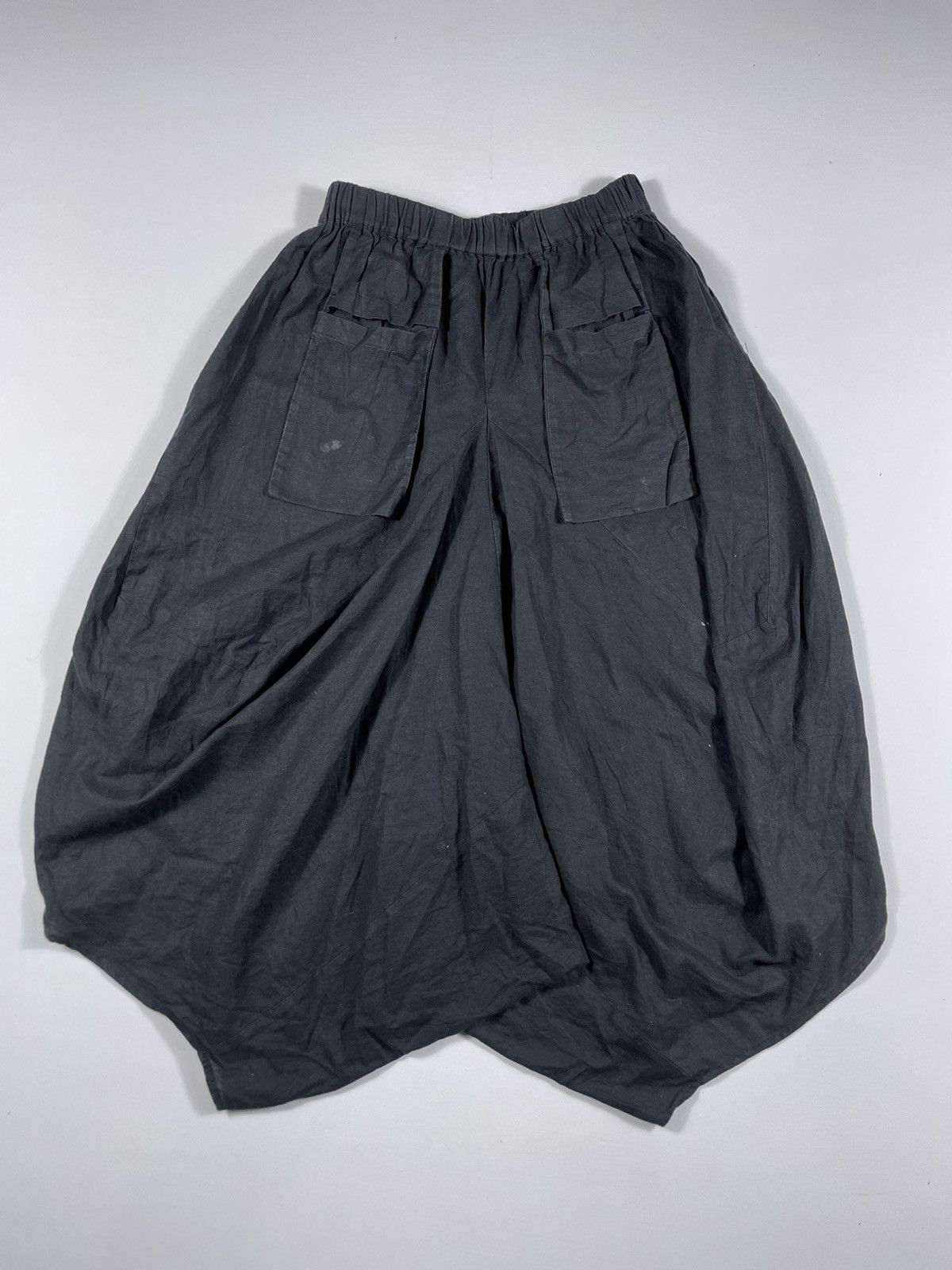 Vintage Linen Pants With Side Slits Yohji Style size 26-30