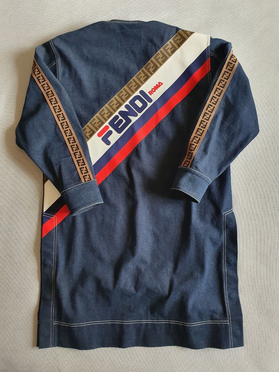 Fendi Fendi x Fila Big Logo Denim Jacket Coat Size US L / EU 52-54 / 3 - 2 Thumbnail