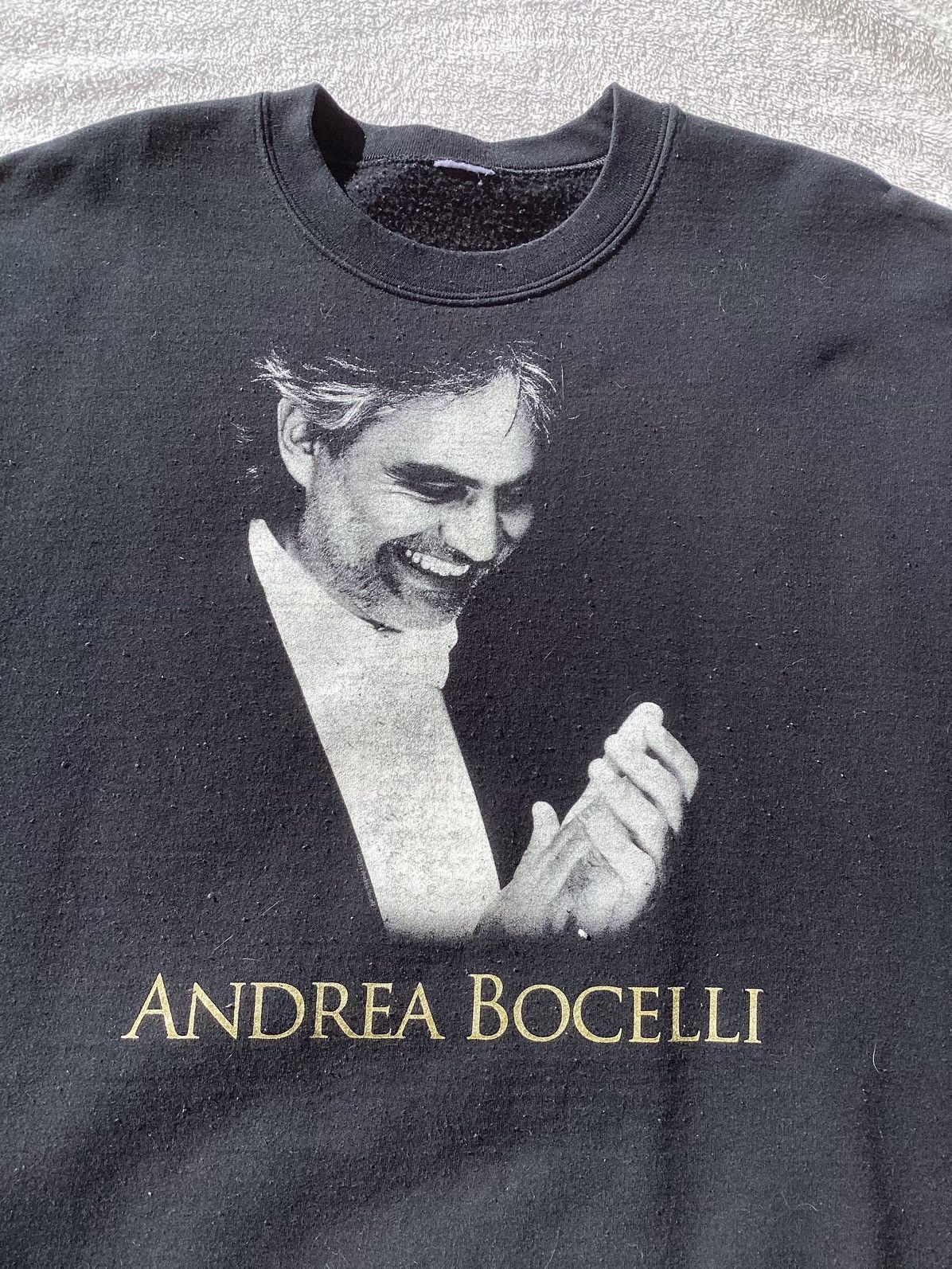 Band Tees × Vintage Vintage 90s musician Andrea Bocelli Band Tee / crewneck Size US XL / EU 56 / 4 - 3 Thumbnail
