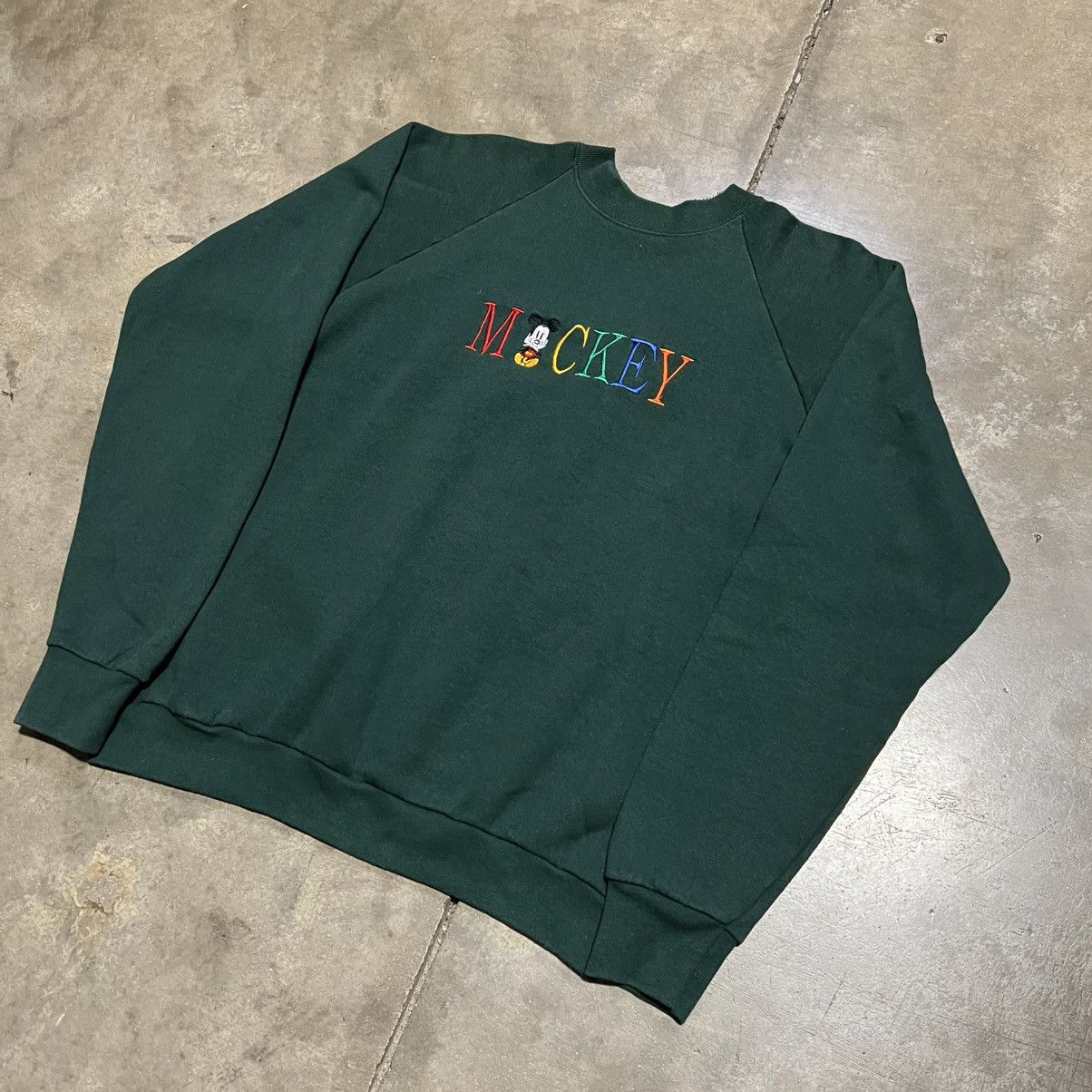 Mickey Mouse Vintage Mickey Mouse Sweatshirt Crewneck Disney Raglan 90s Size US XL / EU 56 / 4 - 2 Thumbnail