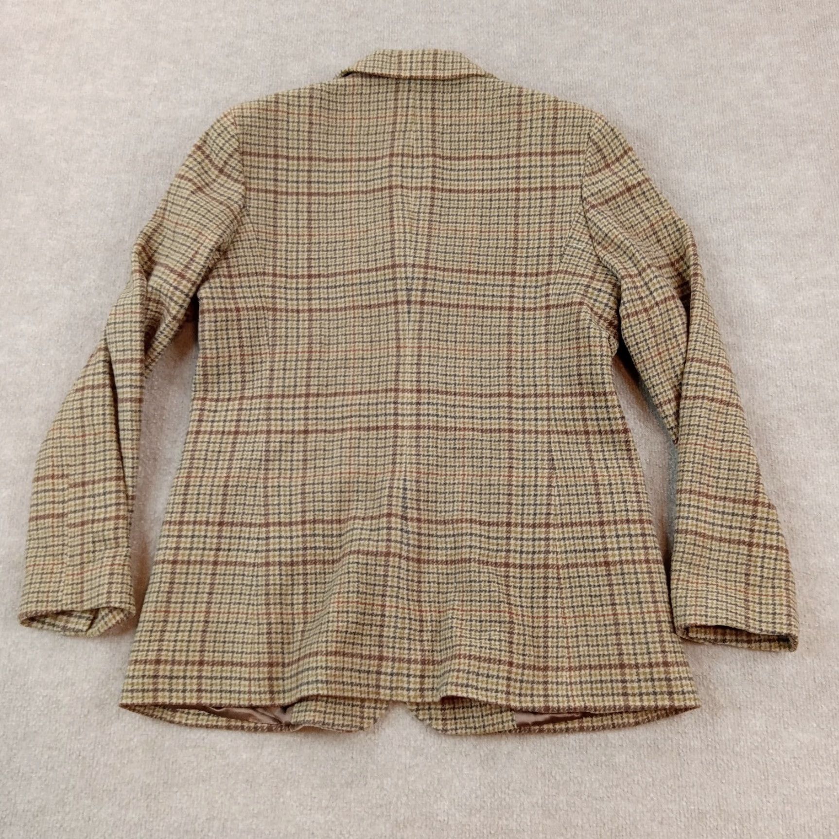 Vintage L.L. Bean Women's Brown Plaid Wool Cashmere Blazer Jacket Size 10R Size L / US 10 / IT 46 - 7 Thumbnail