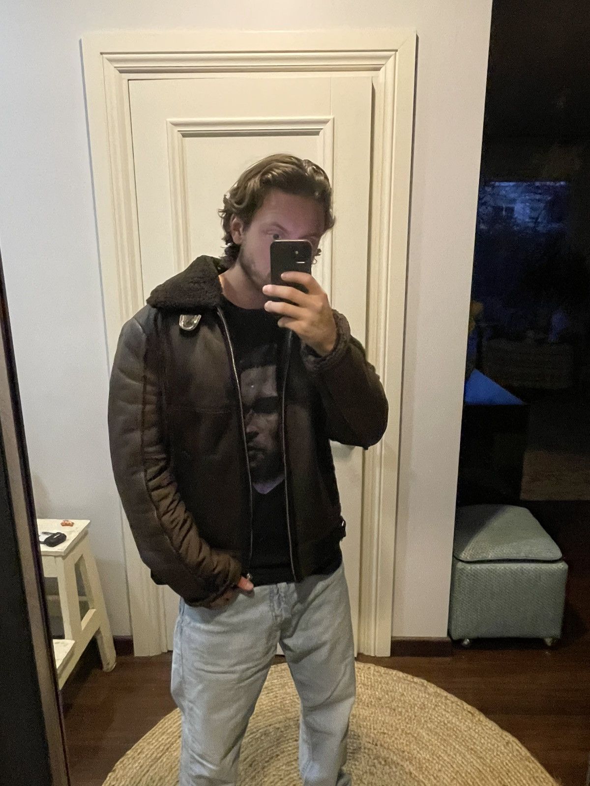Dolce & Gabbana VINTAGE AVIATOR SHEARLING JACKET Size US M / EU 48-50 / 2 - 3 Thumbnail
