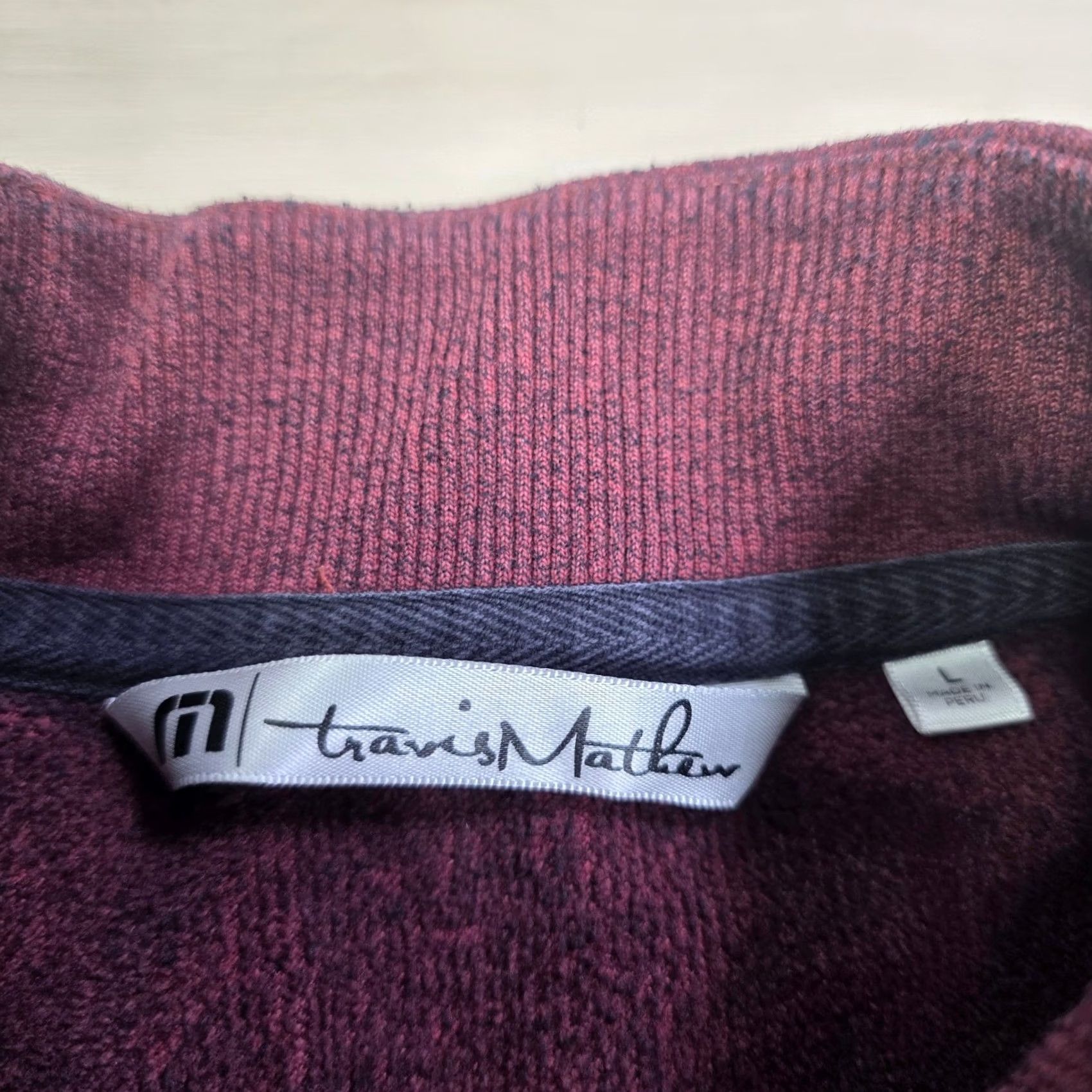 TravisMathew Travis Mathew Maroon Quarter Button Pullover Sweatshirt - Large Size US L / EU 52-54 / 3 - 4 Thumbnail