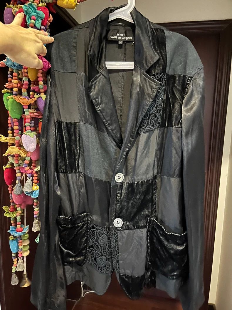 Other Comme Des Garcons Velvet patchwork suit jacket Size M / US 6-8 / IT 42-44 - 1 Thumbnail