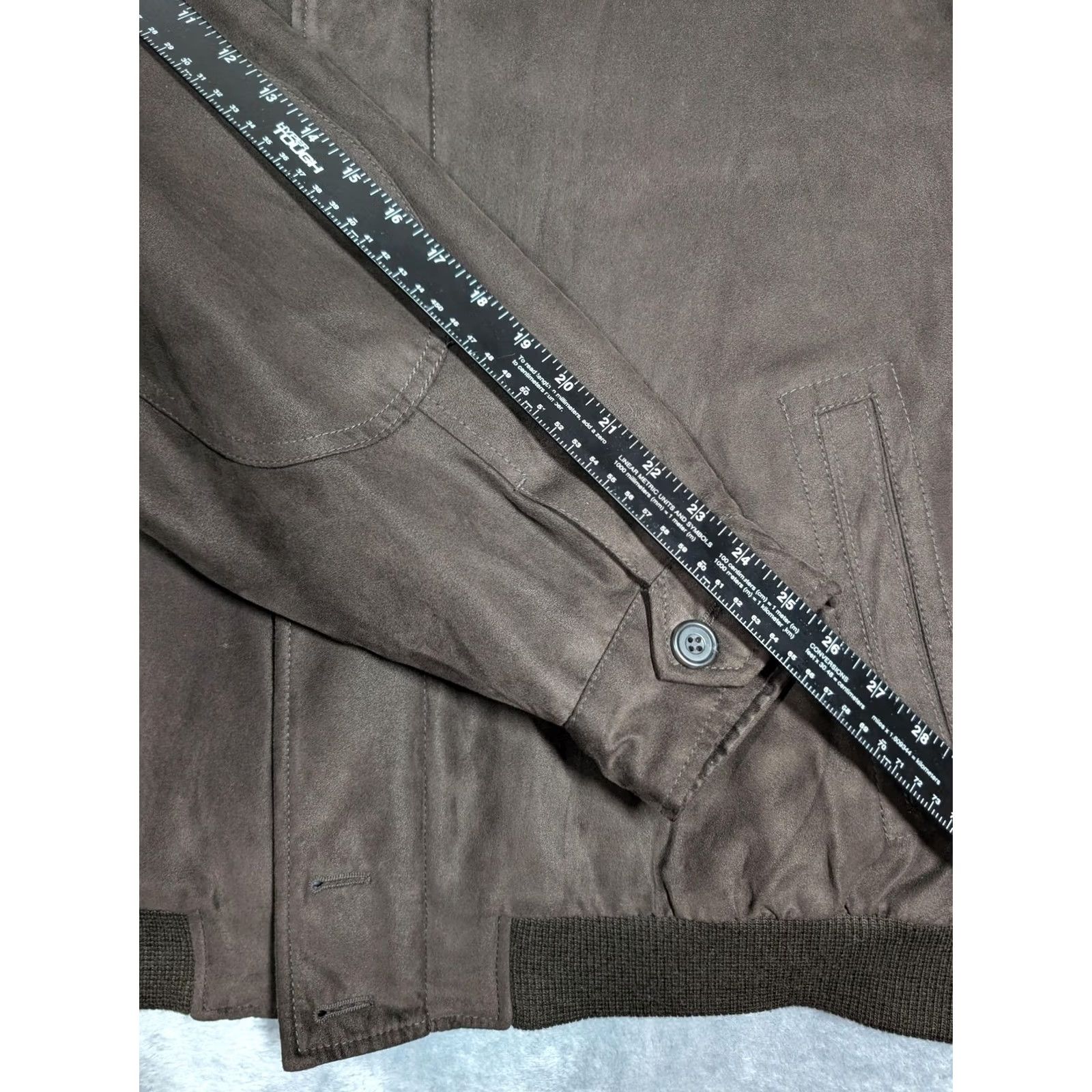 Roundtree & Yorke Roundtree & Yorke Jacket Mens XL Brown Bomber Zip Quilted Microfiber Size US XL / EU 56 / 4 - 4 Thumbnail