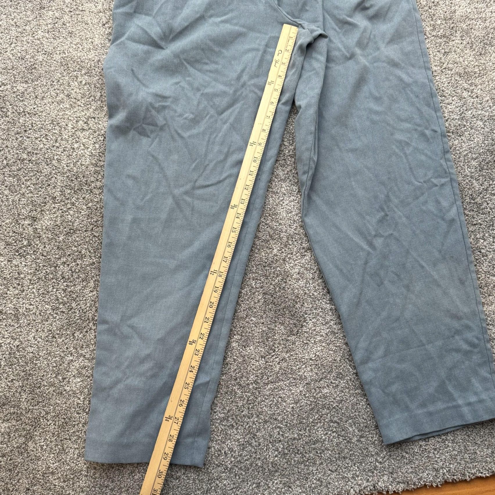 Vintage VINTAGE Alfred Dunner Pants 20 Blue Chambray High Rise 80s 90s Mom Jeans Pockets Size 42" / US 20 - 4 Thumbnail