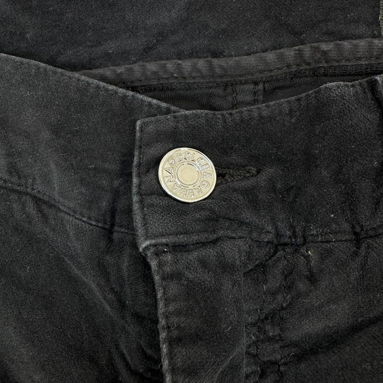 Dolce & Gabbana Dolce & Gabbana Mens Black Velvet Jeans Skinny 50 Size US 34 / EU 50 - 3 Thumbnail