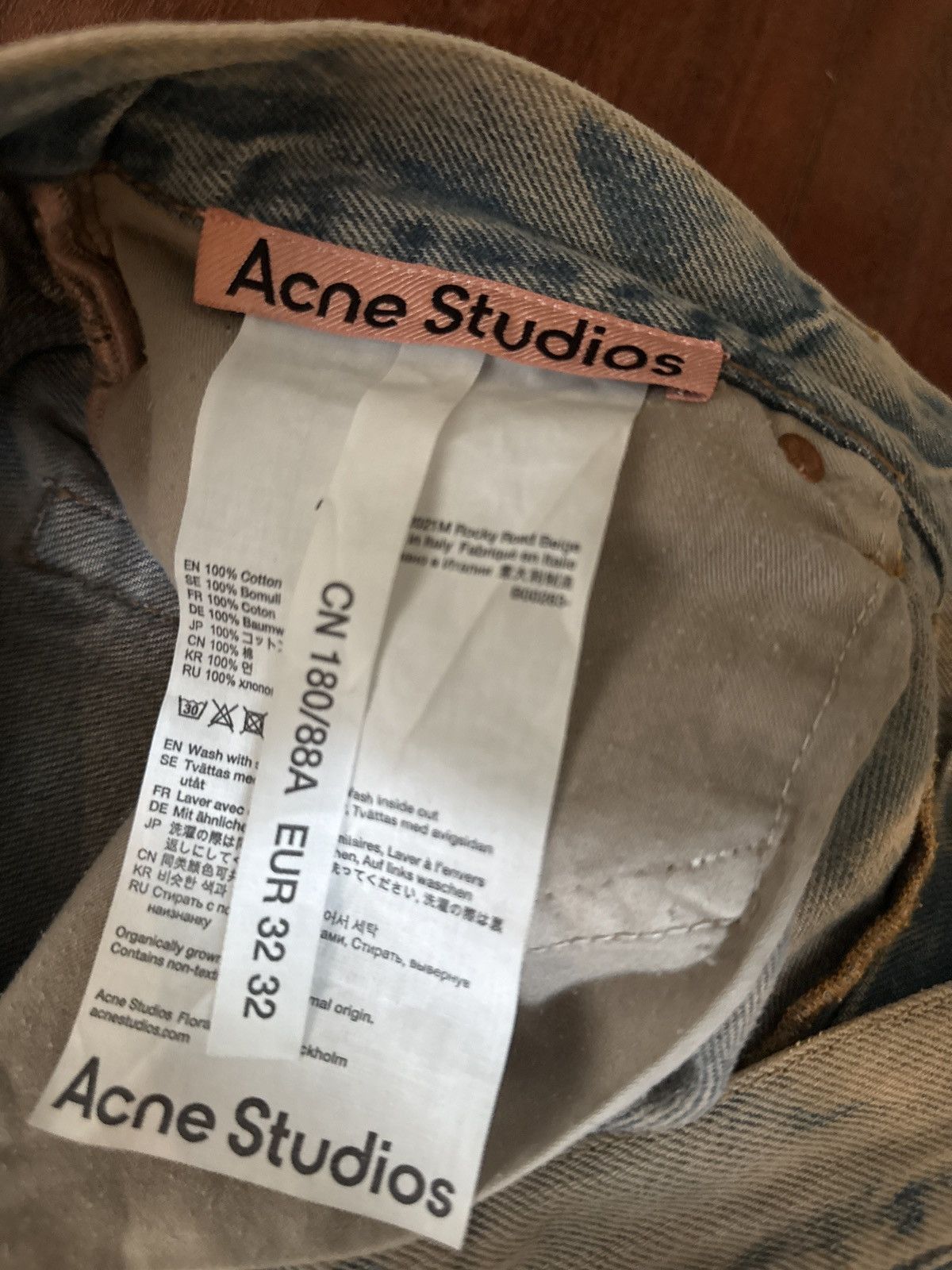 Acne Studios Acne Studios 2021M Rocky Road Beige Jeans Size US 32 / EU 48 - 5 Thumbnail
