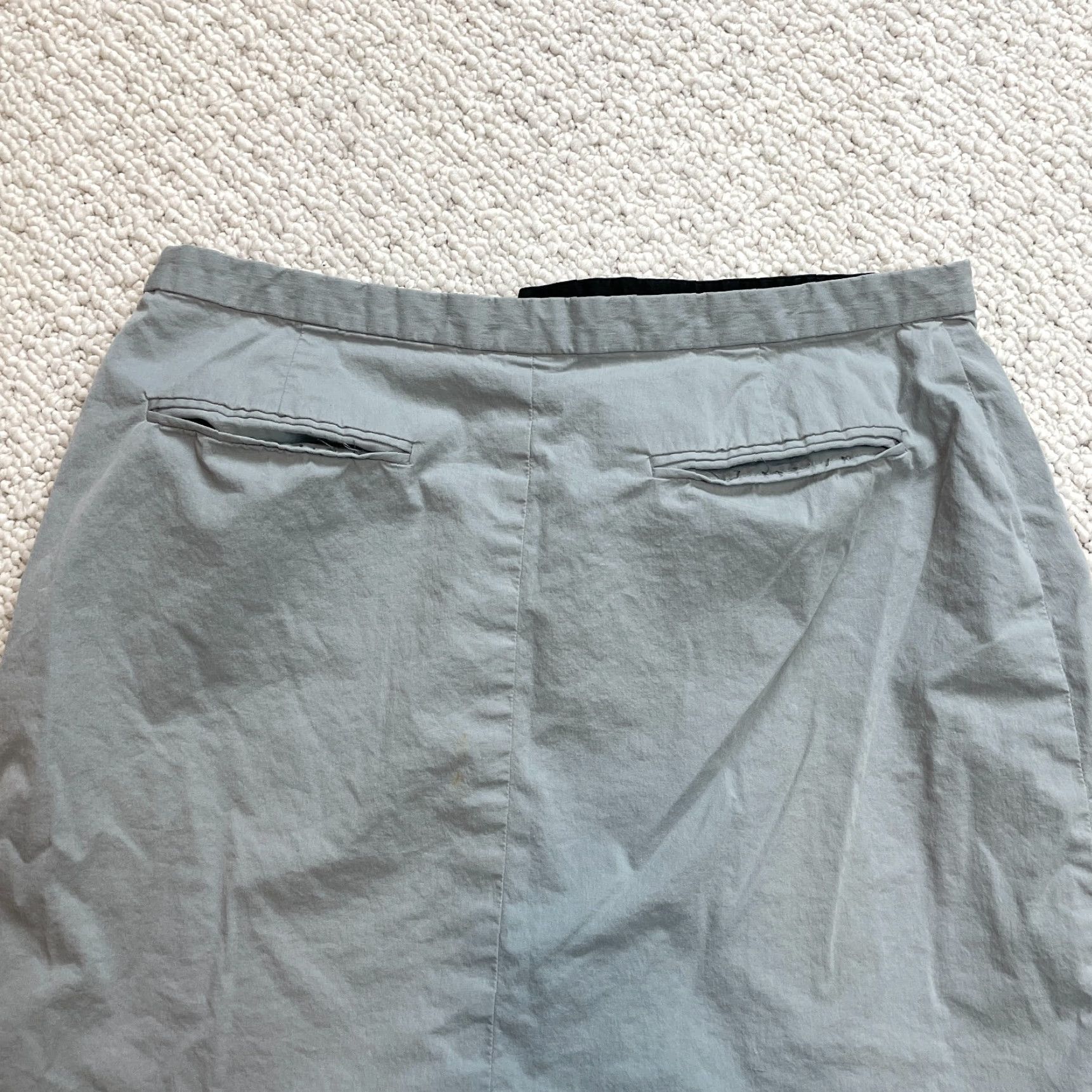 Banana Republic Banana Republic Skirt Womens 14 Gray Cotton Nylon Stretch Short Casual Solid Size 36" / US 14 / IT 50 - 8 Thumbnail