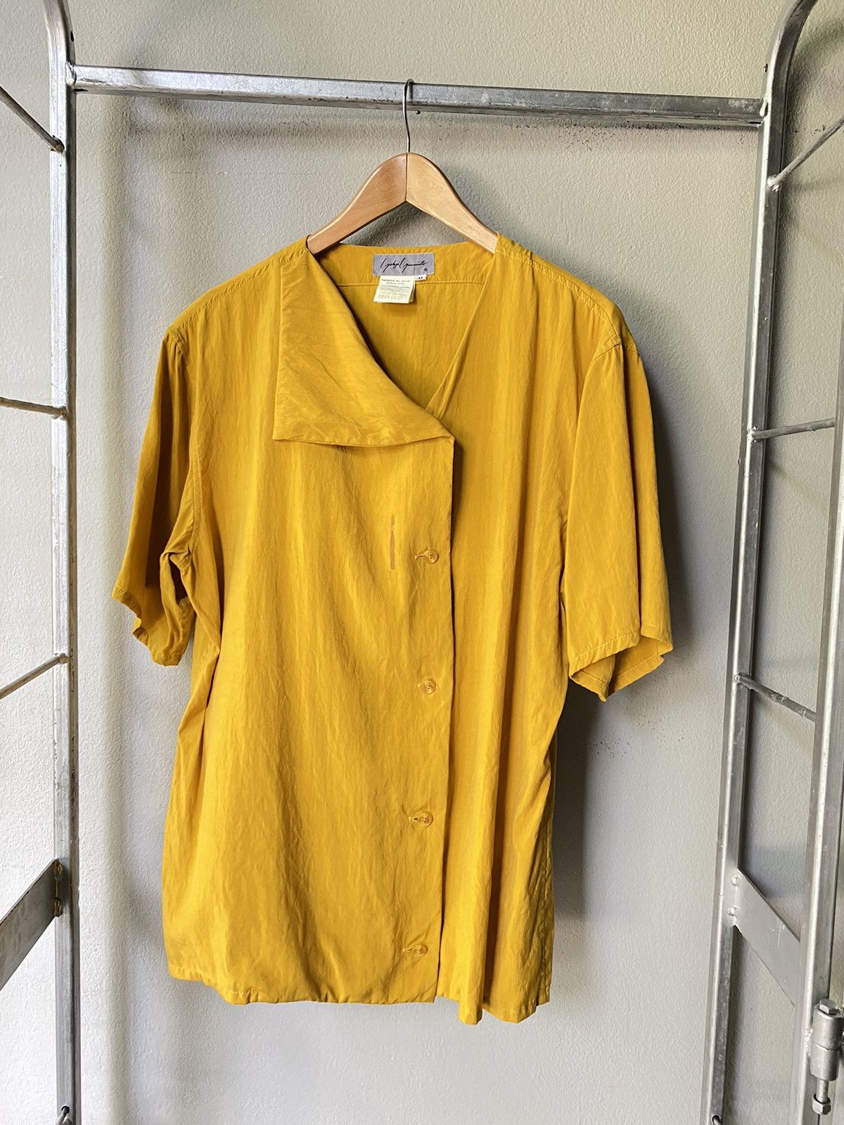 Yohji Yamamoto Yohji Yamamoto vintage yellow mustard blouse Size M / US 6-8 / IT 42-44 - 9 Thumbnail