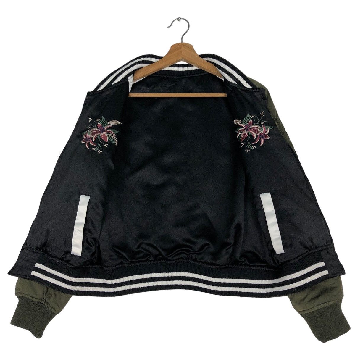 Japanese Brand 🔥Vtg Reversible Satin Bomber Jacket Sukajan Ingni Issey Size US S / EU 44-46 / 1 - 13 Thumbnail
