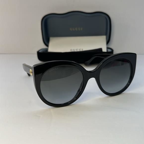 Gucci New Authentic Gucci Cat Eye Black/Grey 55 mm Women's Sunglas Size ONE SIZE - 14 Thumbnail