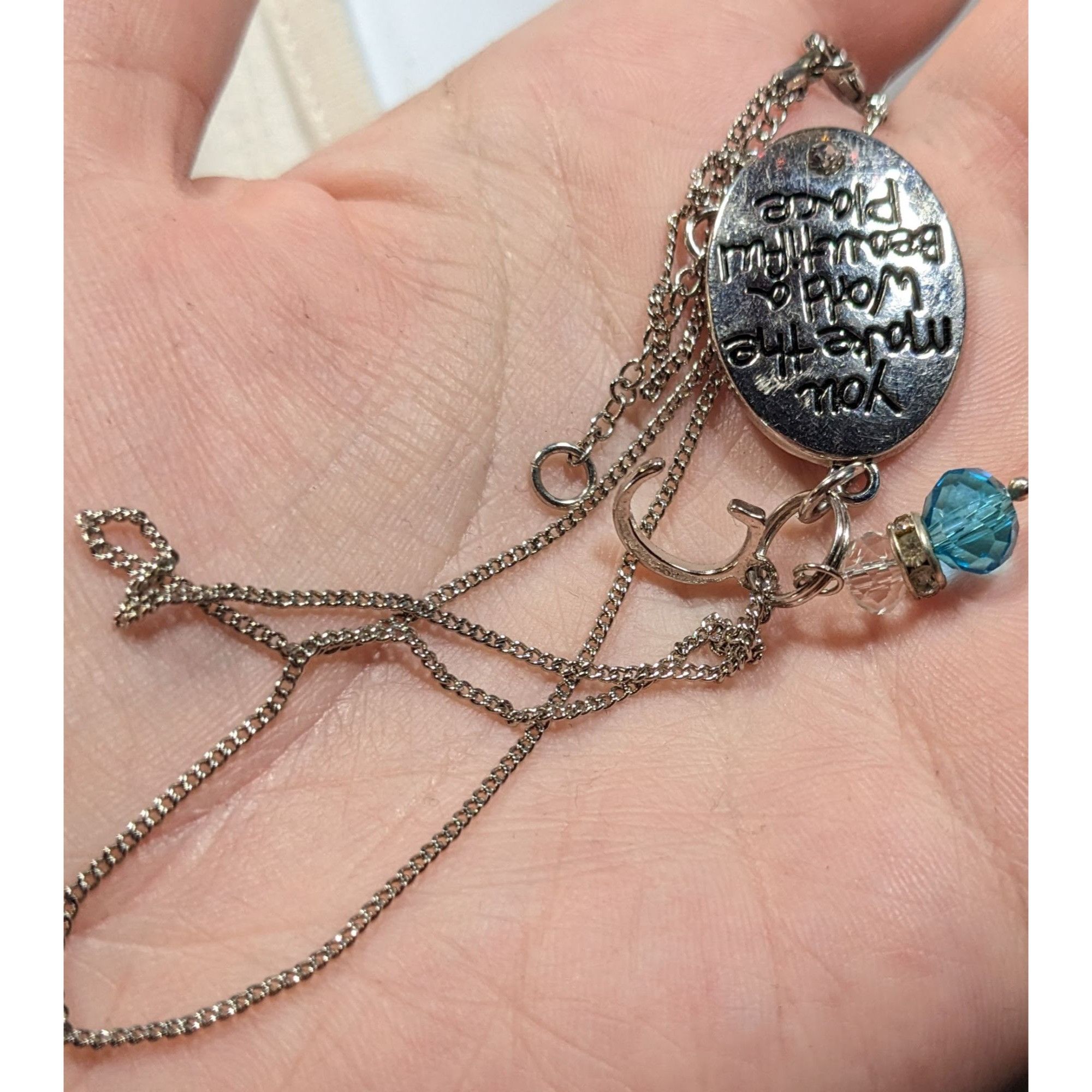 Other Inspirational Pendant Necklace Silver Tone With Letter C And Size ONE SIZE - 3 Thumbnail
